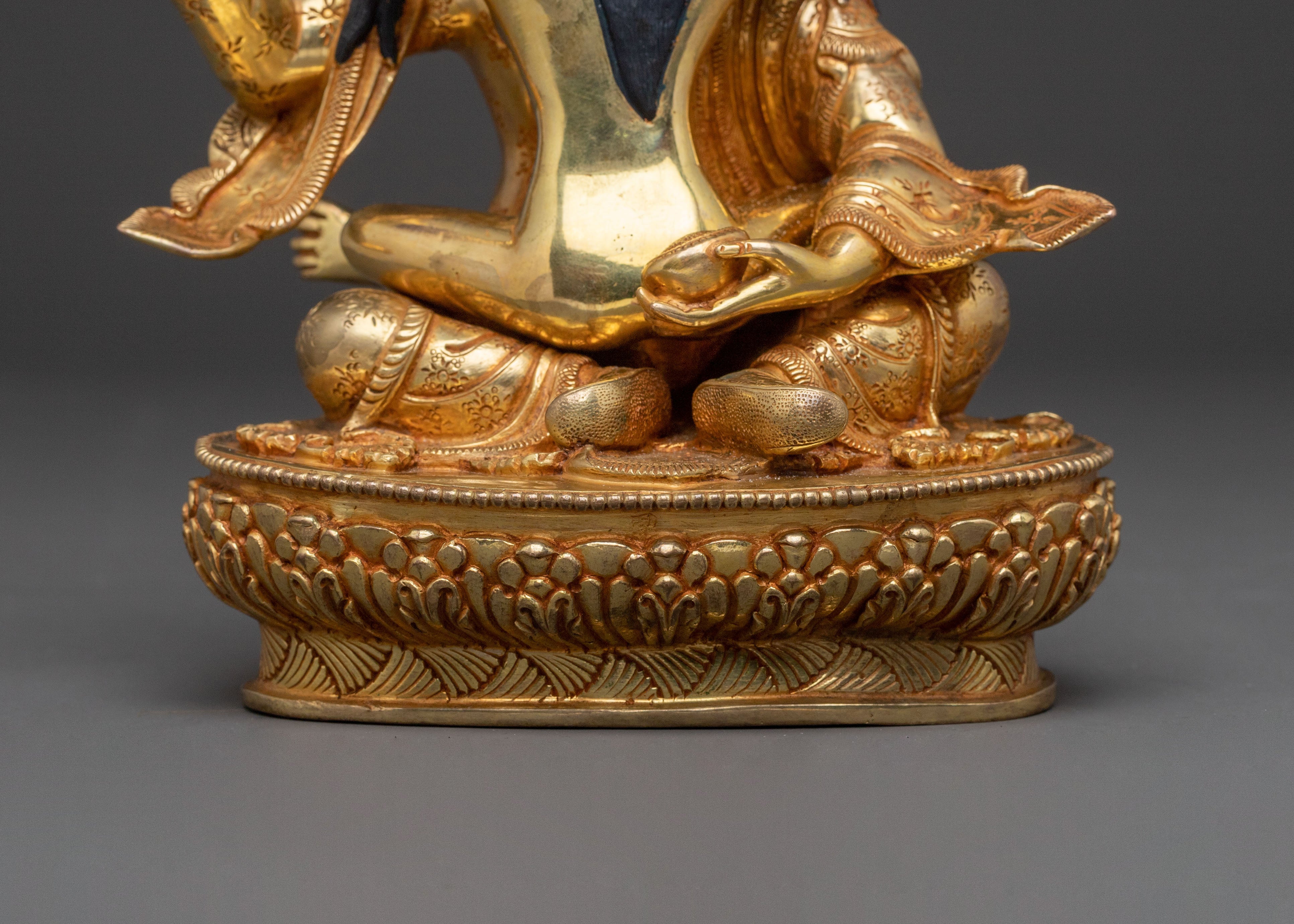 Padmasambhava Sacred Blessing Statue | 24K Gold Gilded