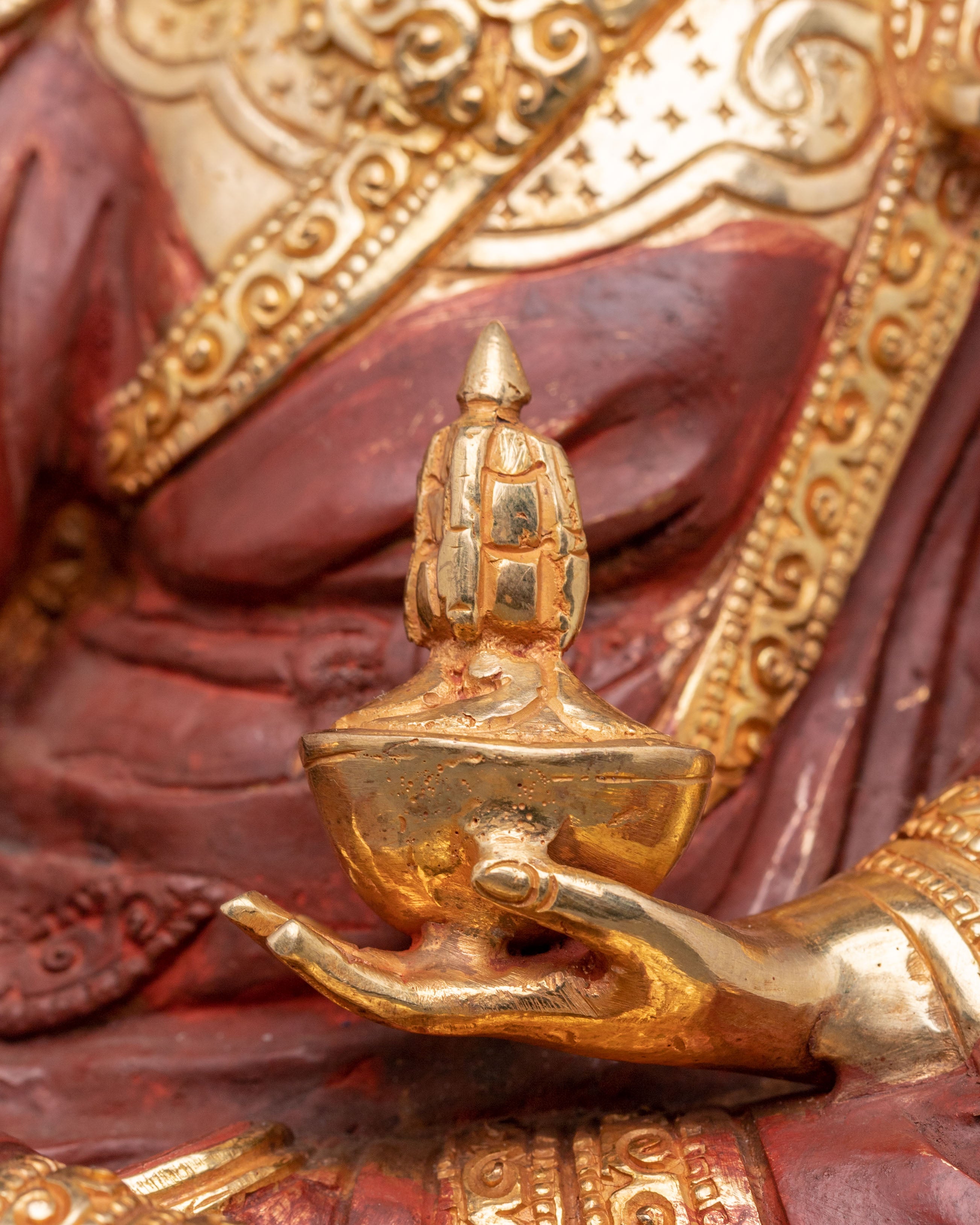 Handcrafted Guru Rinpoche Copper Sculpture | Spiritual Statue