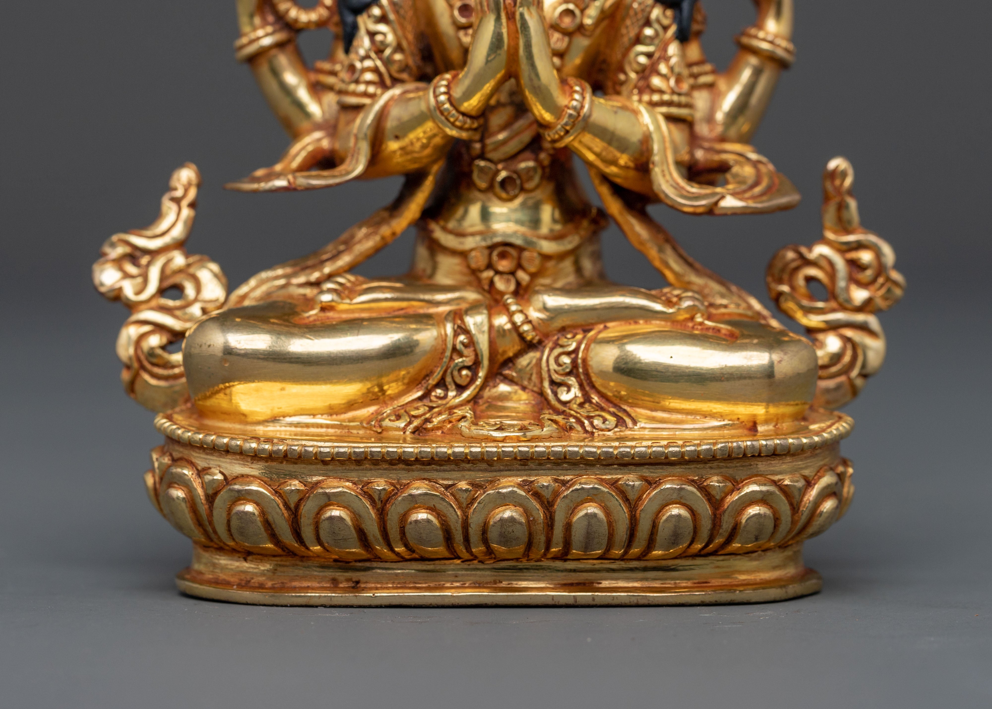 Four Armed Chenrezig Compassion Statue | Home Decor