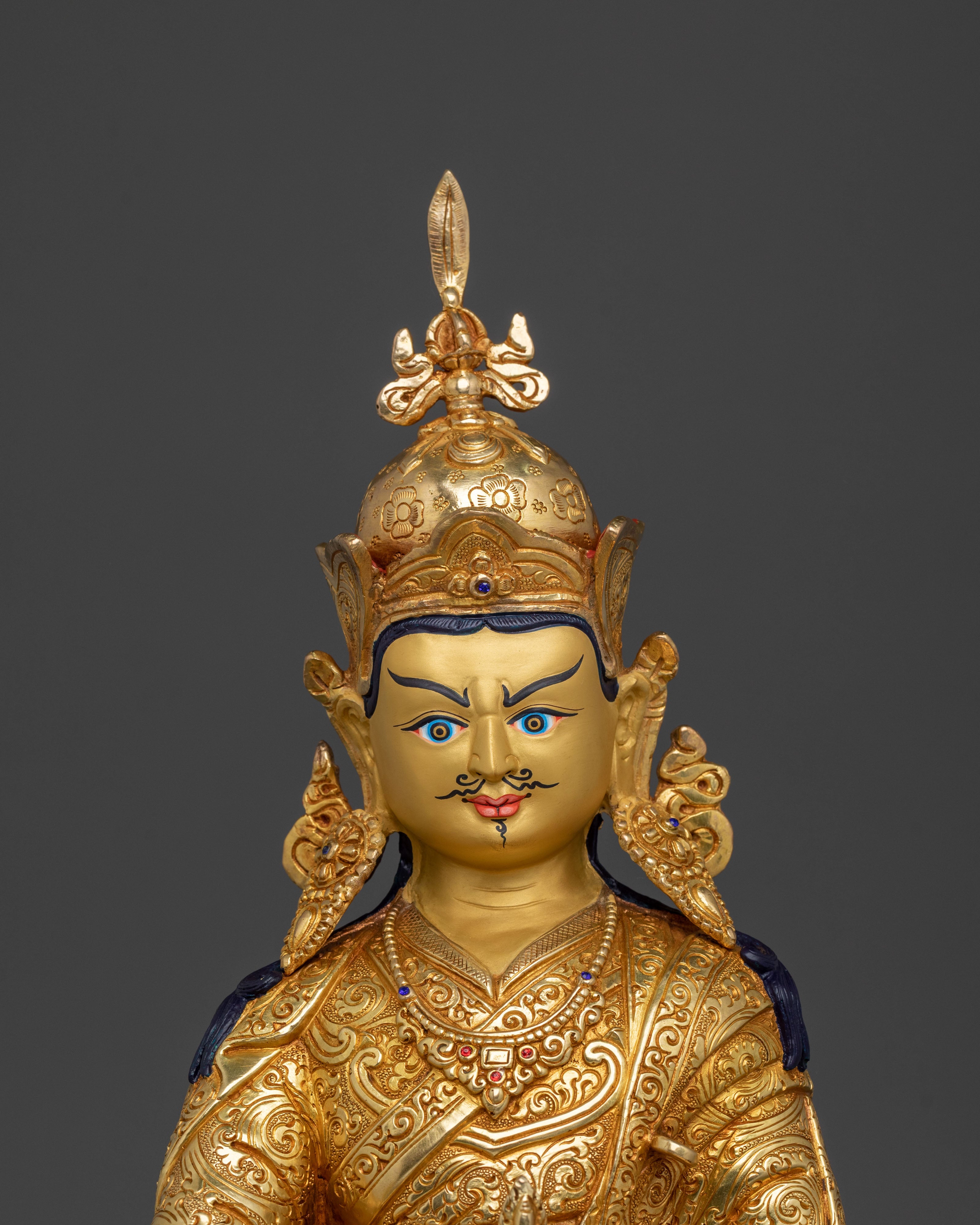 Guru Rinpoche Statue | 24K Gold Gilded Buddhist Master