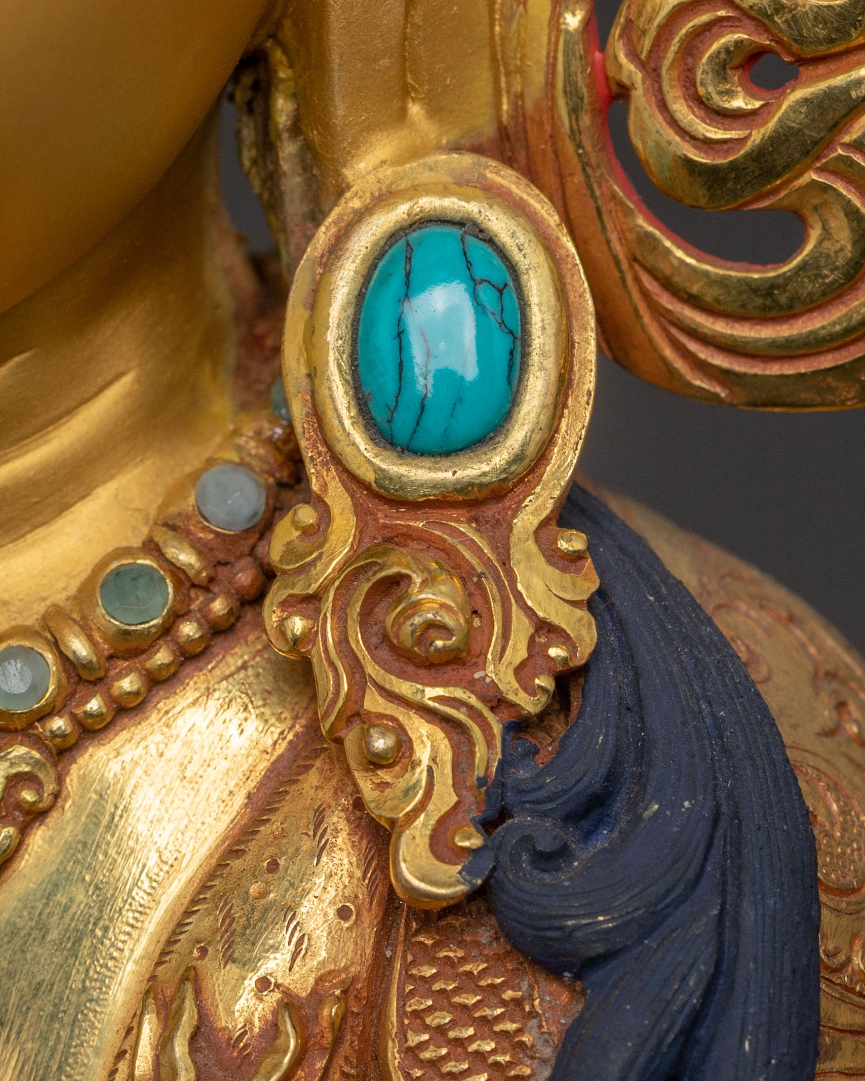 Chenrezig Golden Statue With Consort | Blessing Icons