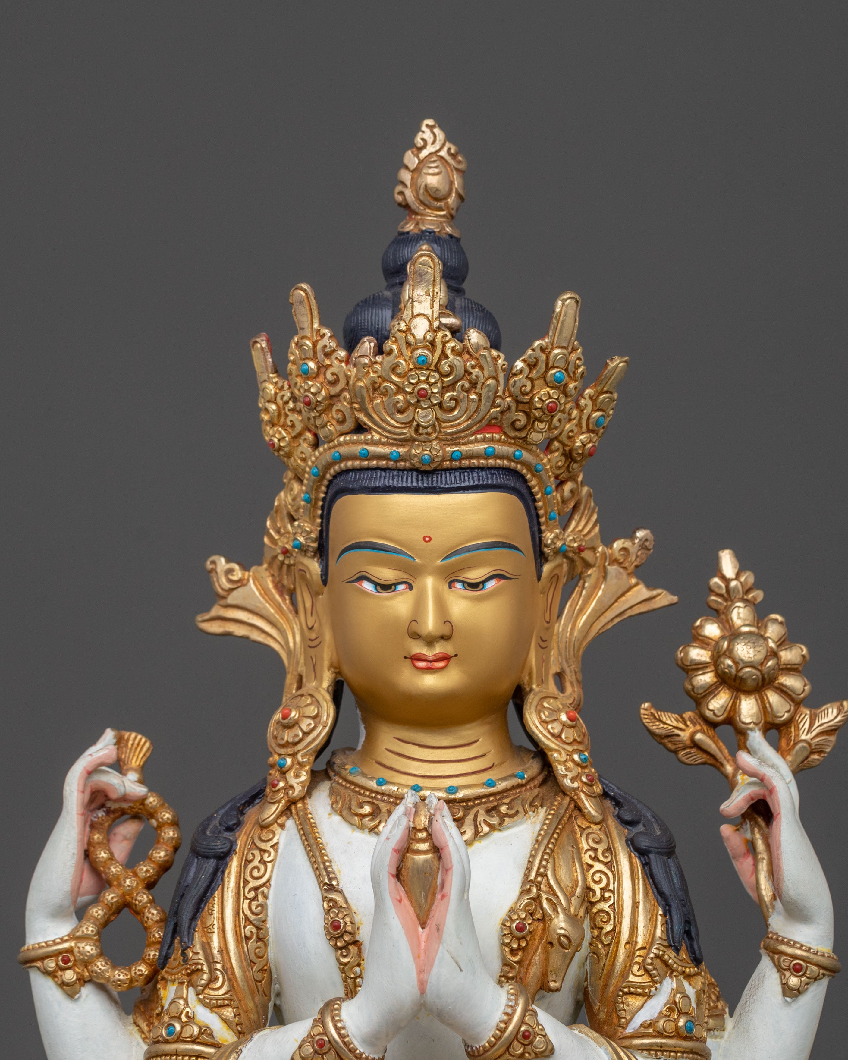 Radiant Chenrezig Spiritual Statue | Home Decor