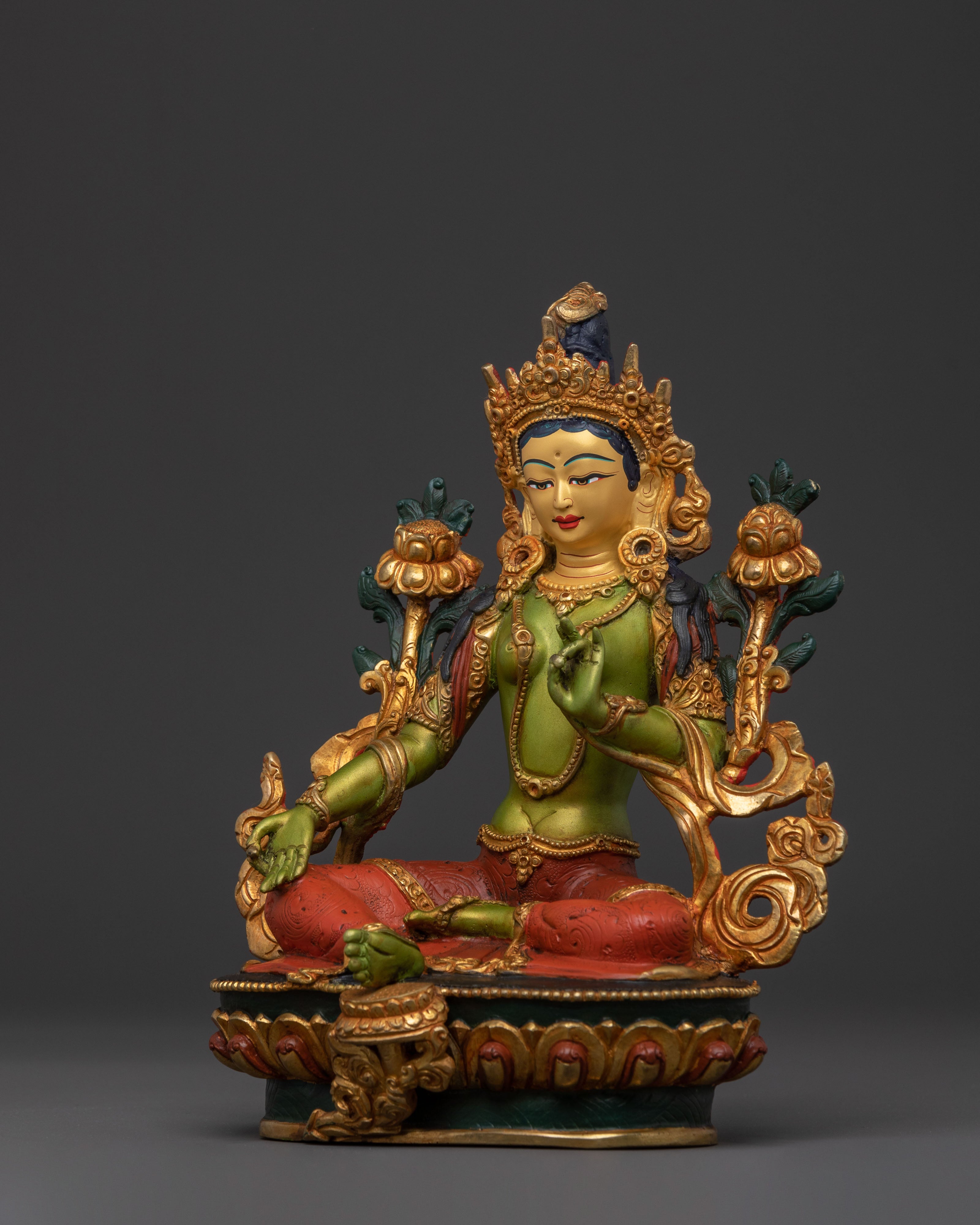 Green Tara Sacred Statue | Compassion Icon