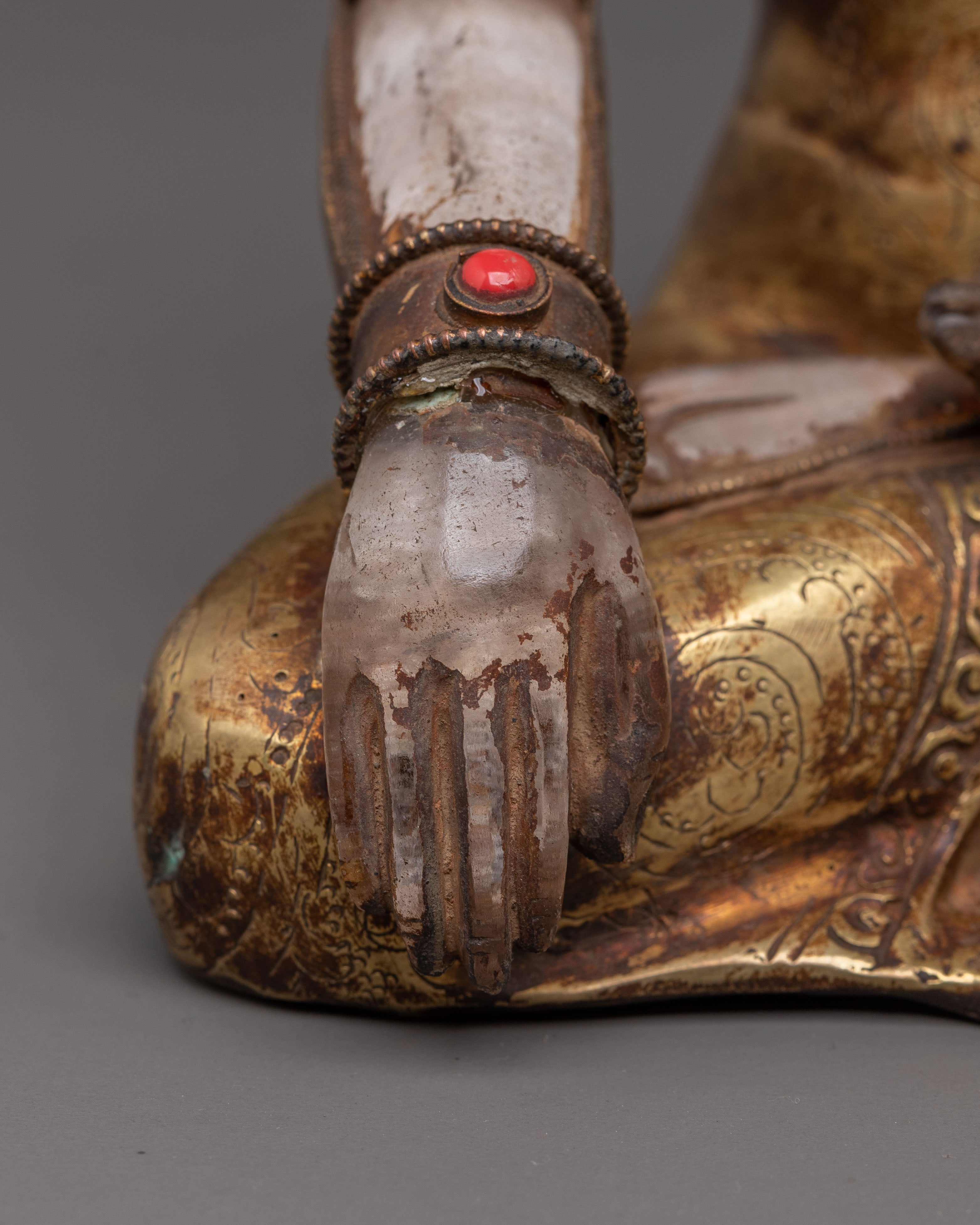 Nepalese Handmade Statue of Buddha Shakyamuni | Historical Buddha