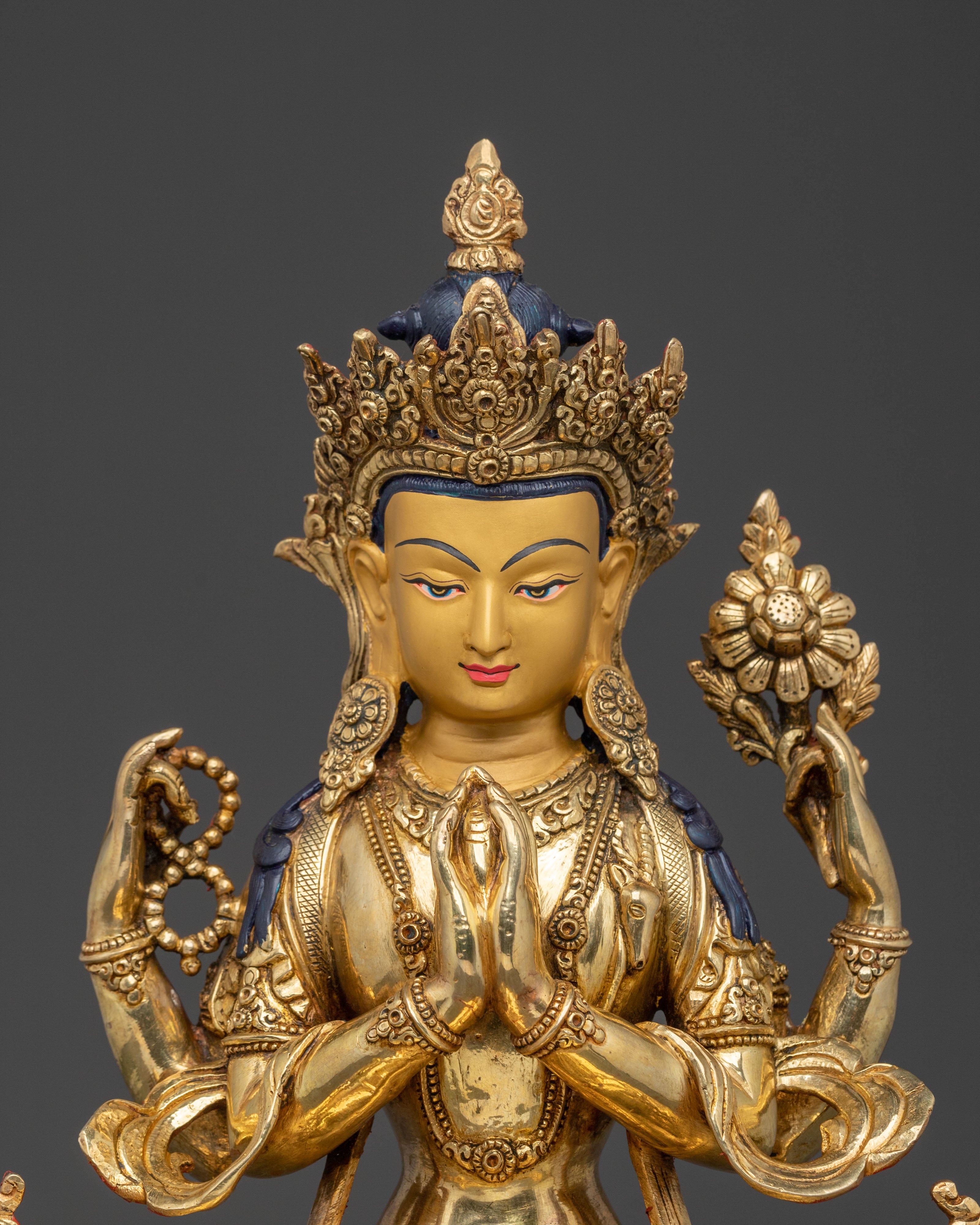 Four Armed Chenrezig Compassion Statue | Bodhisattva of Infinite Mercy