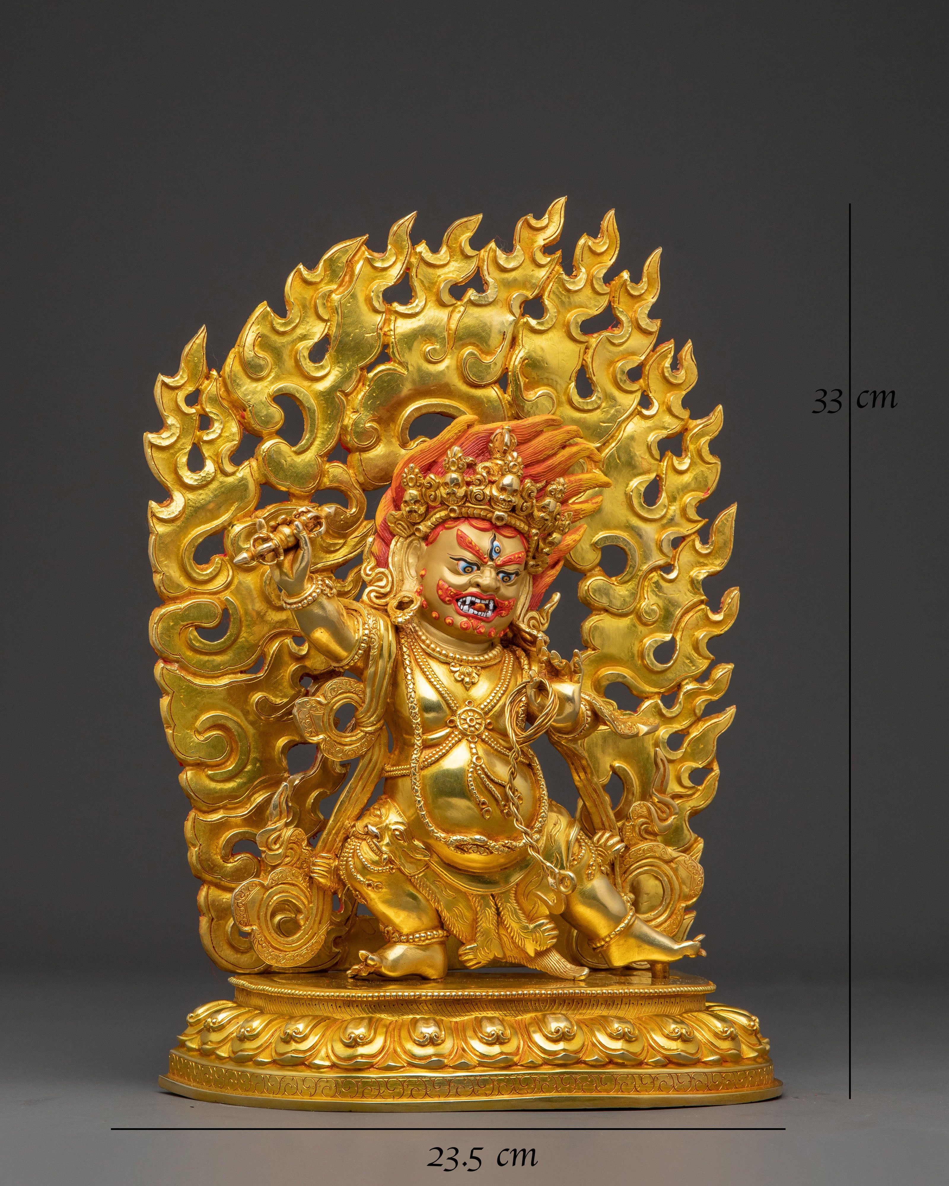 Vajrapani Golden Statue | Sacred Meditational Decor