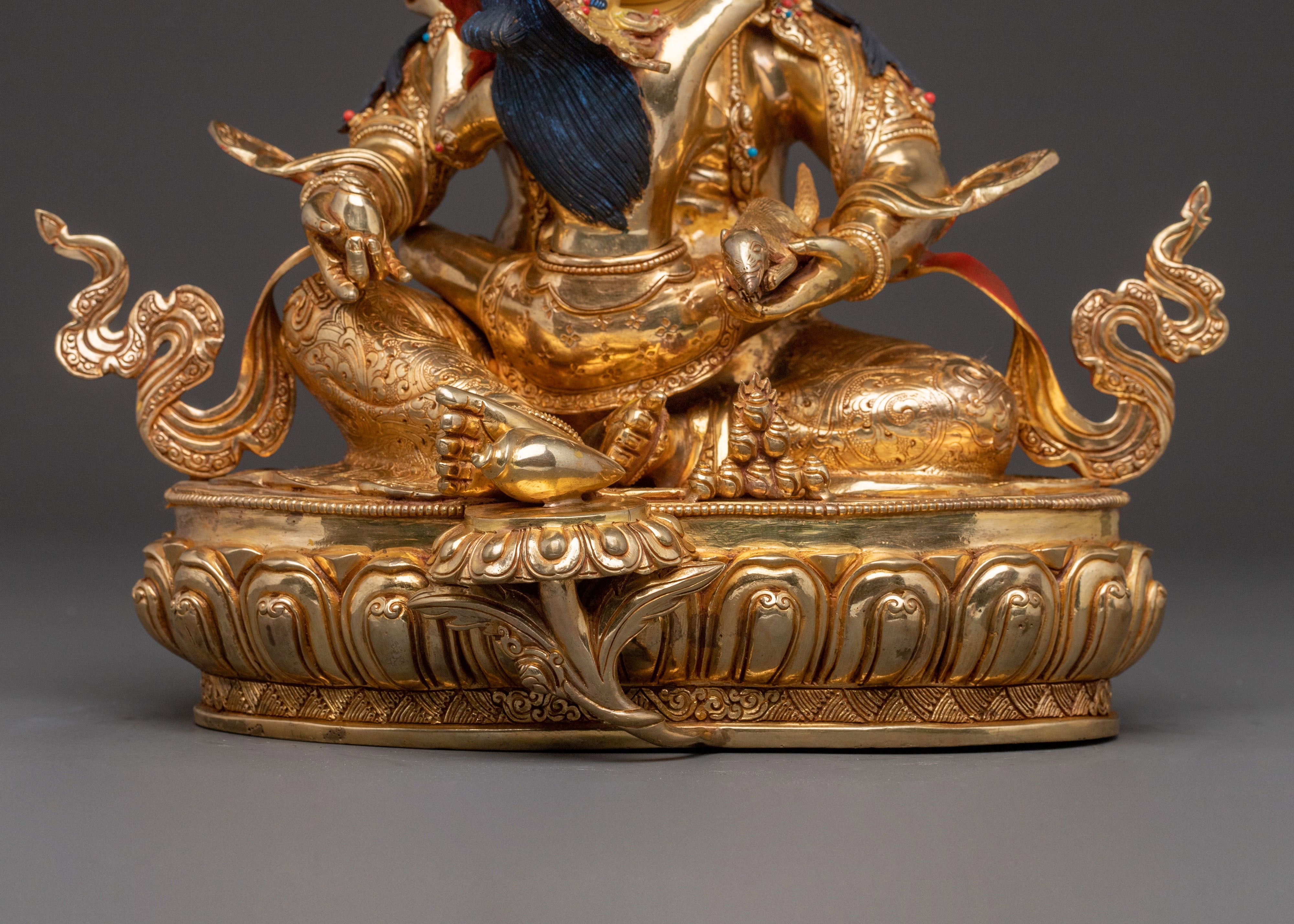 Green Dzambhala Spiritual Statue| Buddhist Wealth Deity