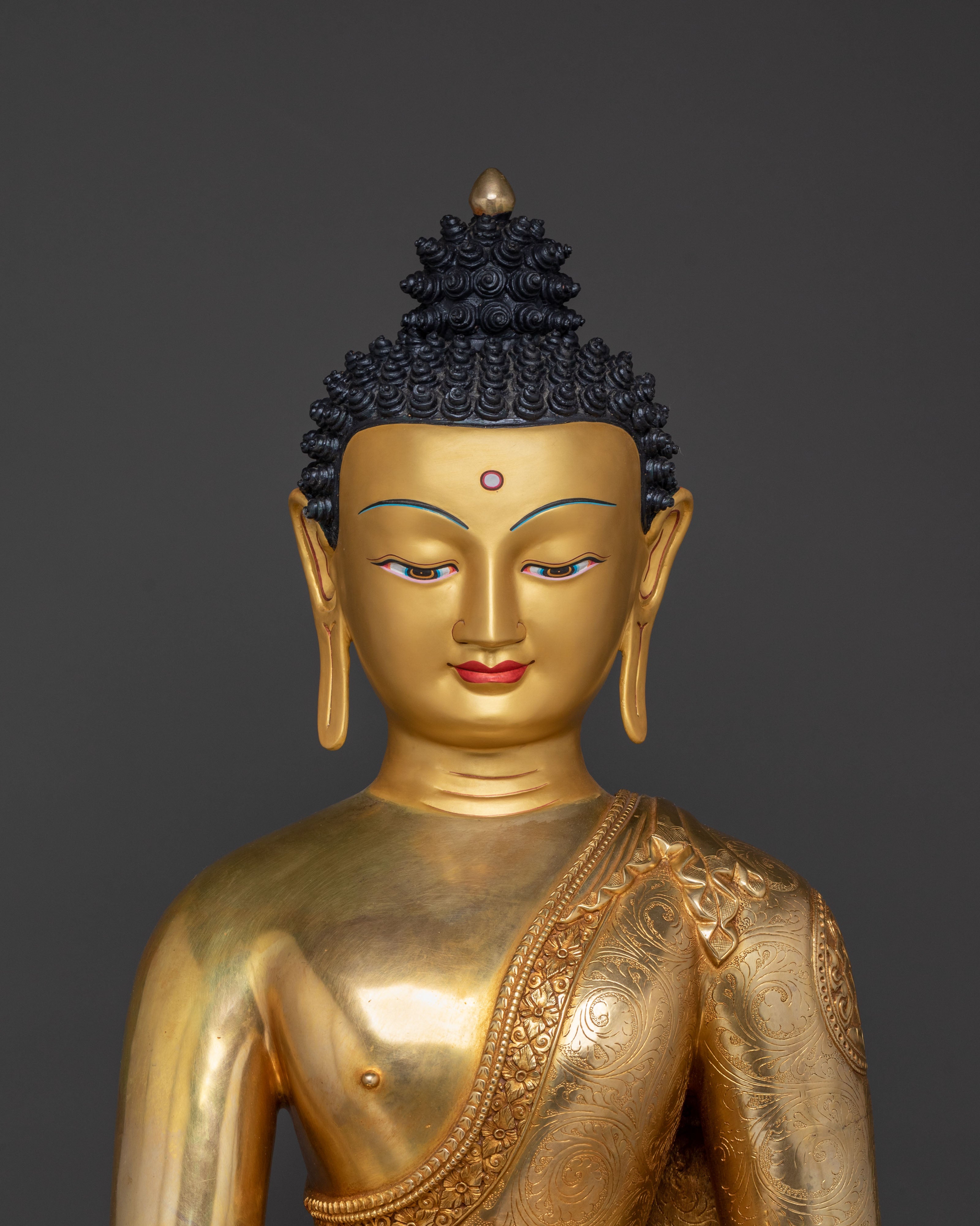 Shakyamuni Buddha Golden Statue | Enlightened Figure