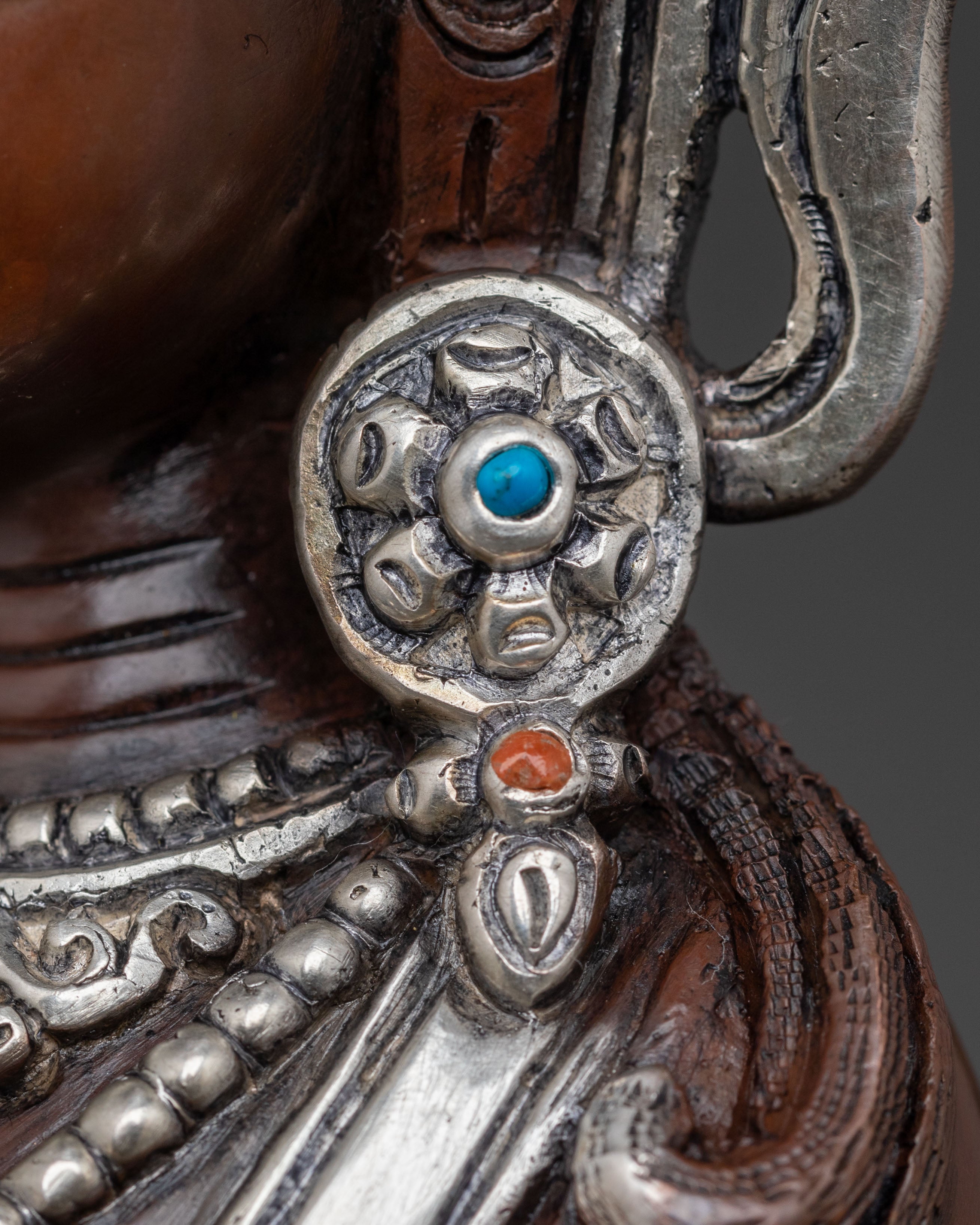 Kshitigarbha Spiritual Statue | Silver Plated Figure