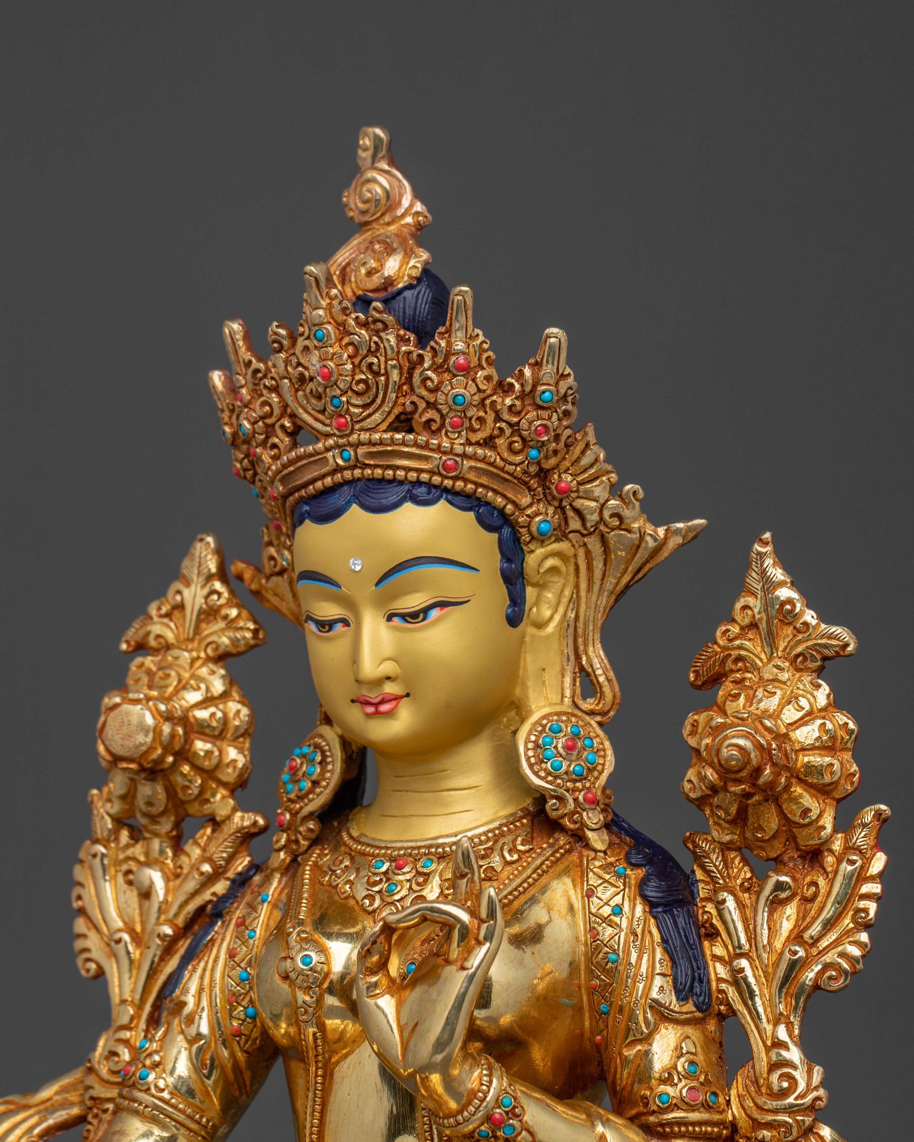 Green Tara Prayer Altar Statue | Goddess of Compassion