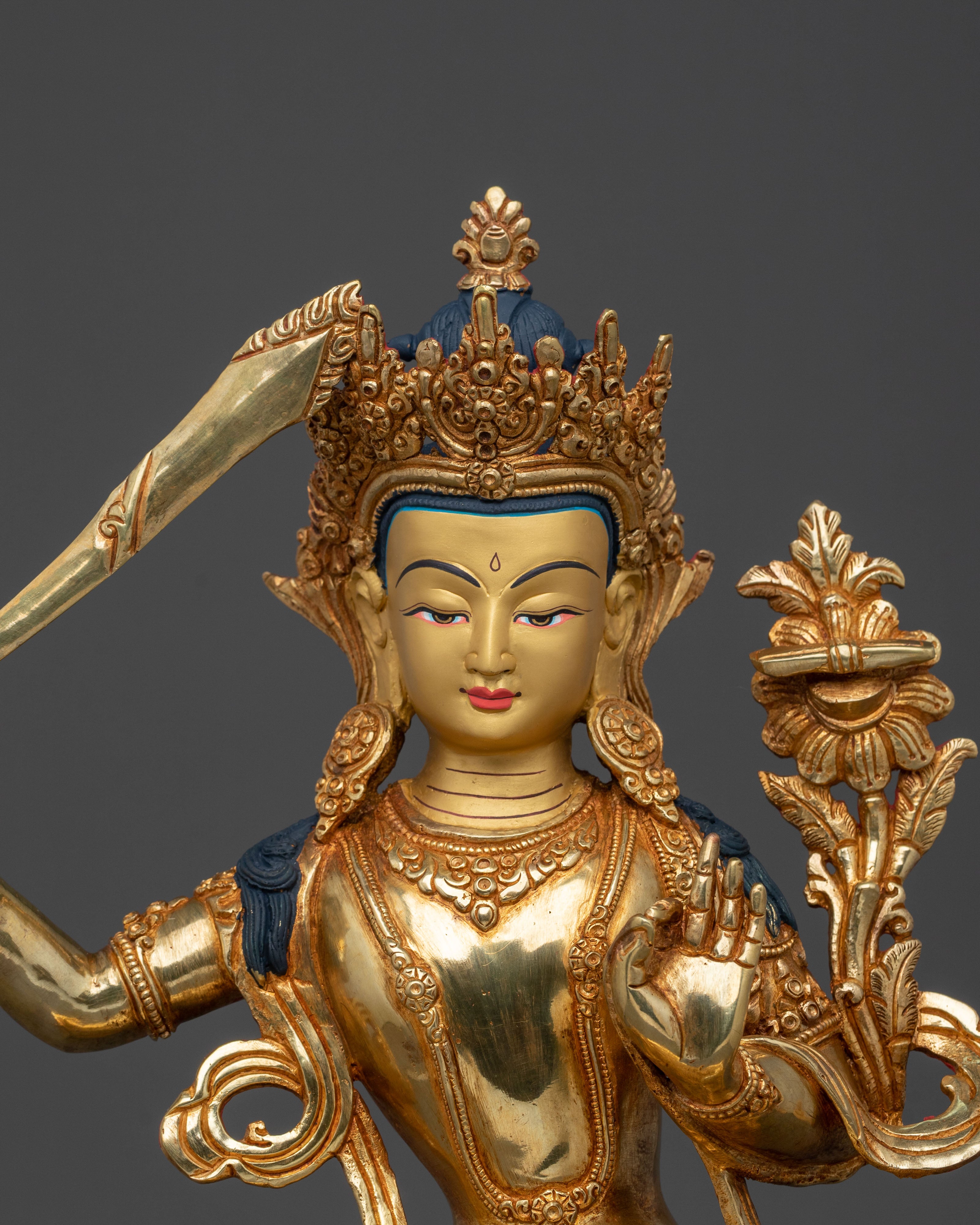 Bodhisattva Manjushri Statue | Sacred Wisdom Figurine