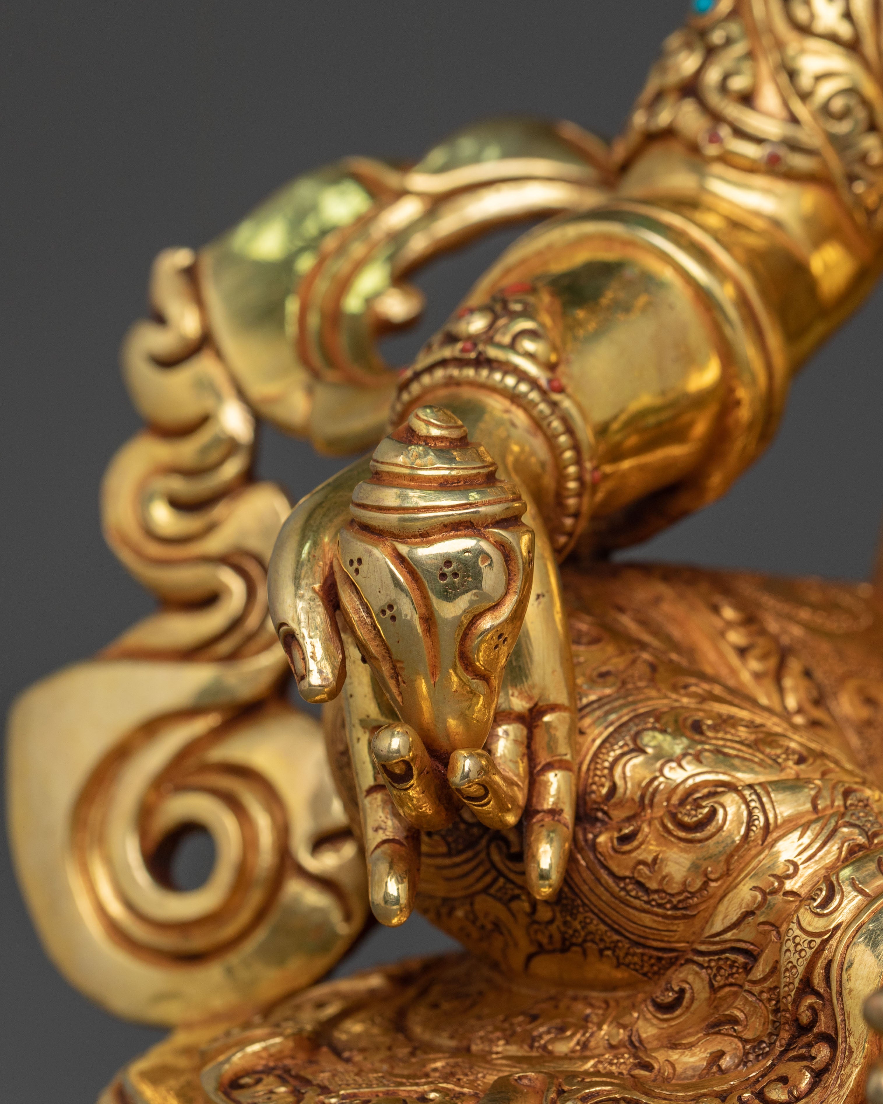 Handcrafted Dzambhala Statue: Tibetan Wealth God