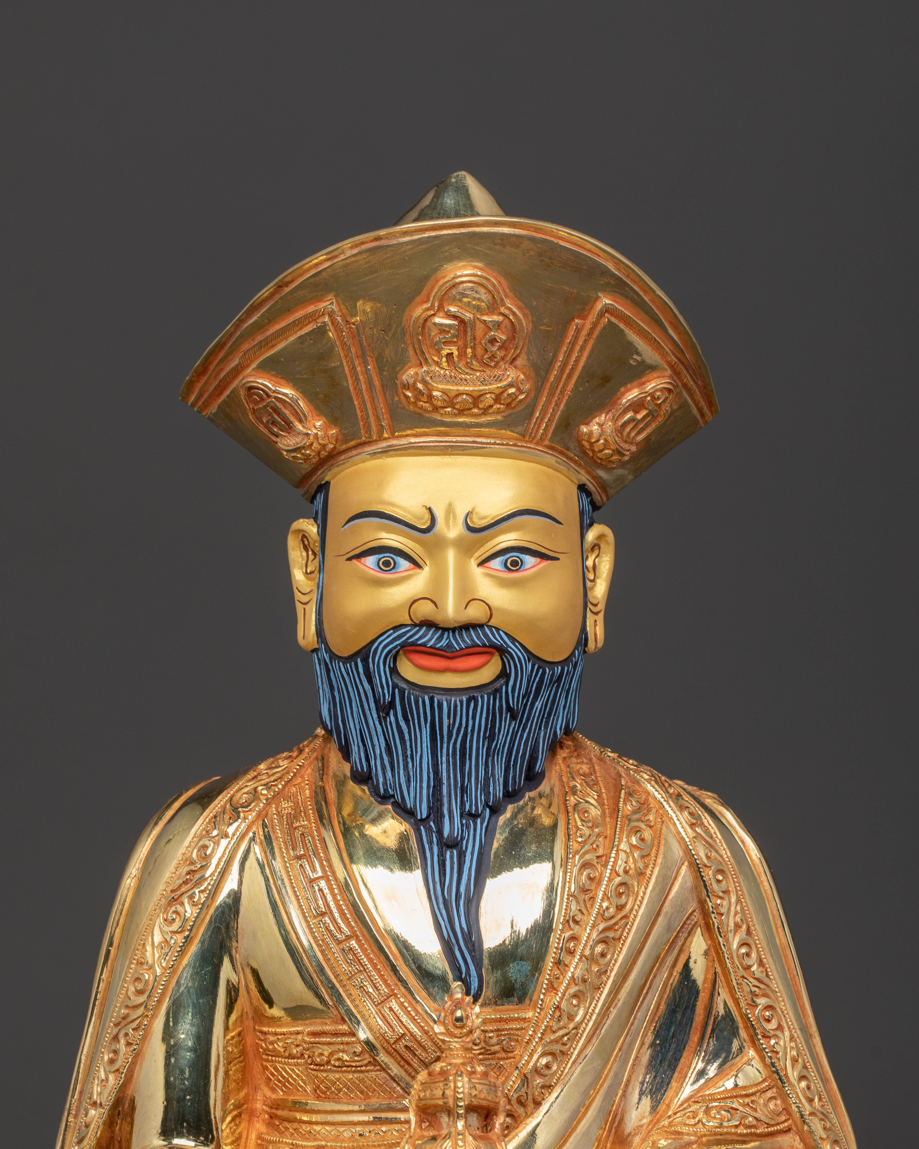 Handmade Guru Shapdum Golden Statue — Auspiciously Gilded