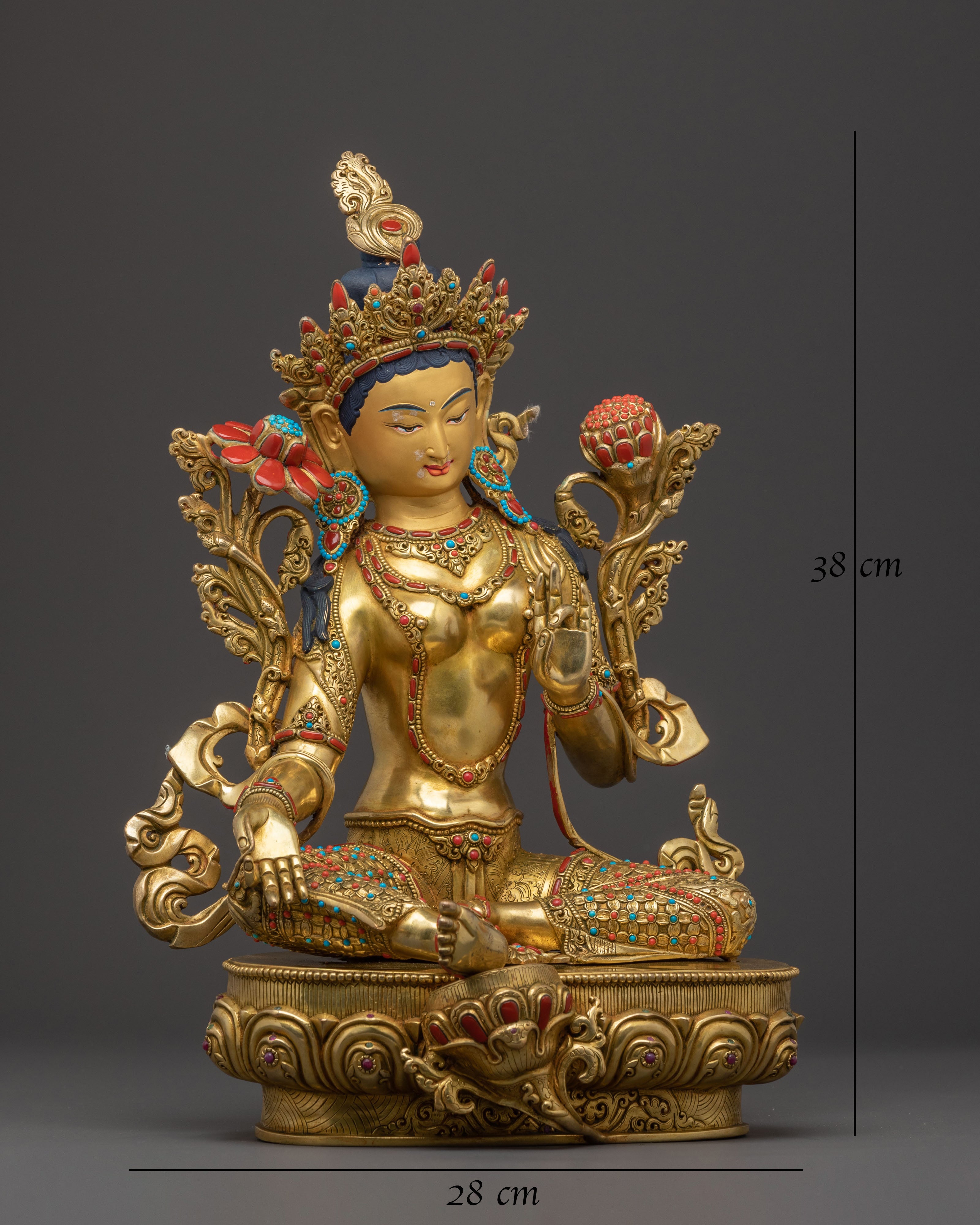 Mother Green Tara Sacred Statue | Spiritual Serenity