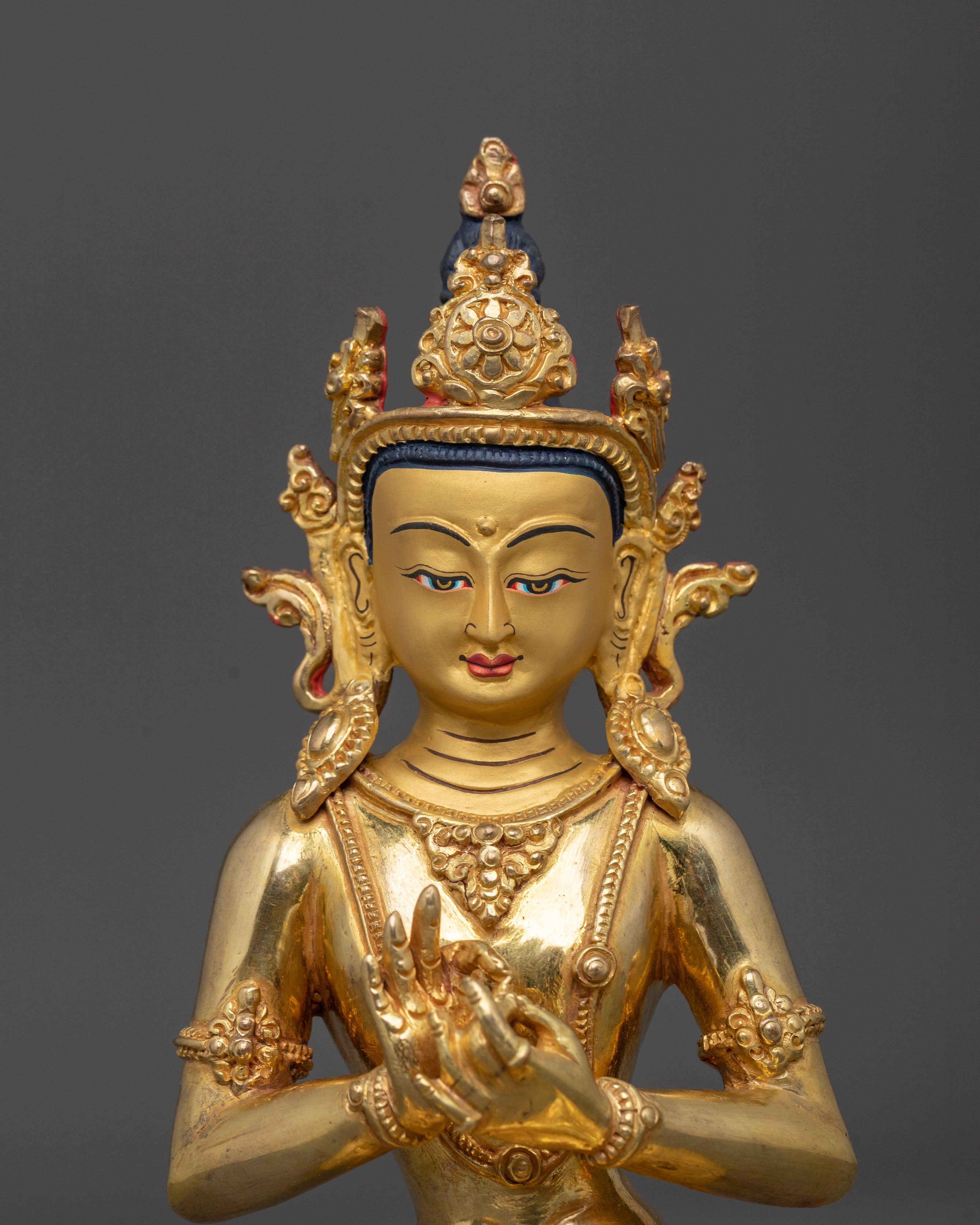 Vairocana Sacred Figurine | 24K Gold Gilded