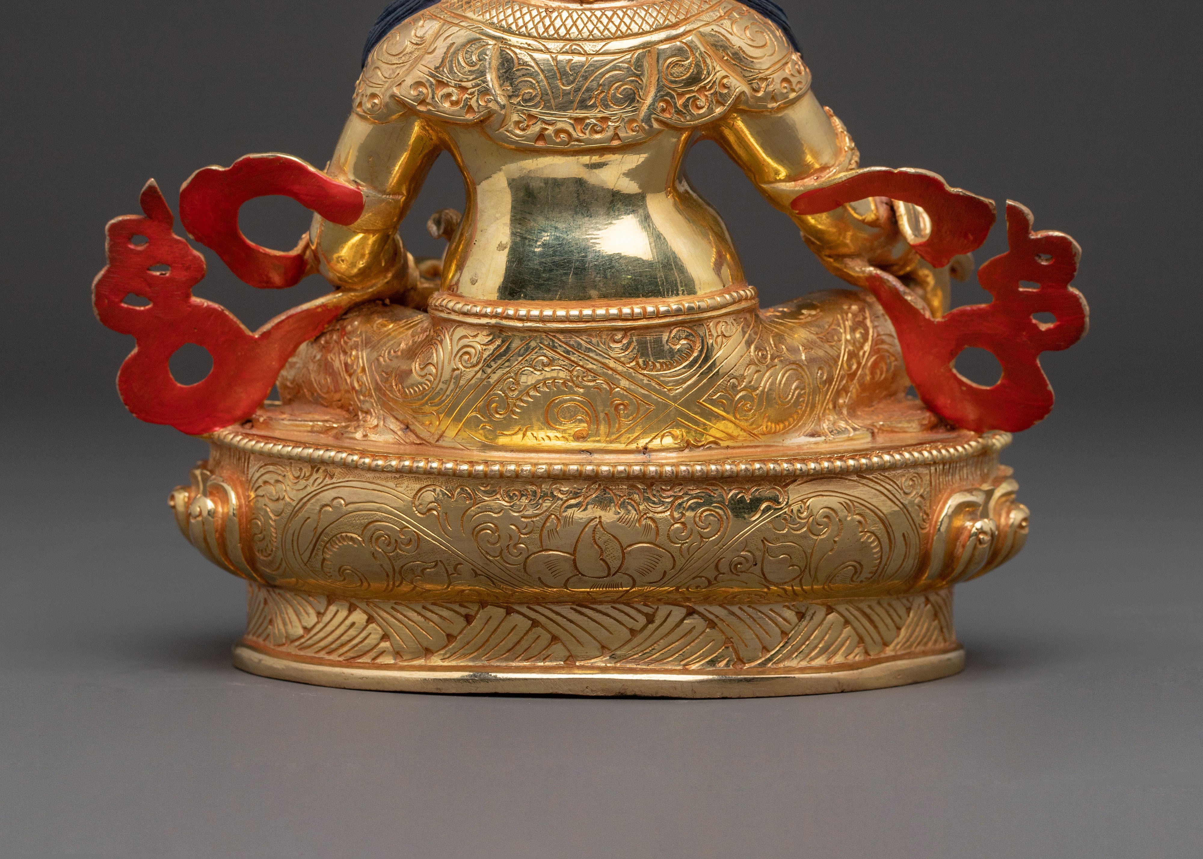 24K Gold Gilded Guardian Dzambhala Prosperity Statue