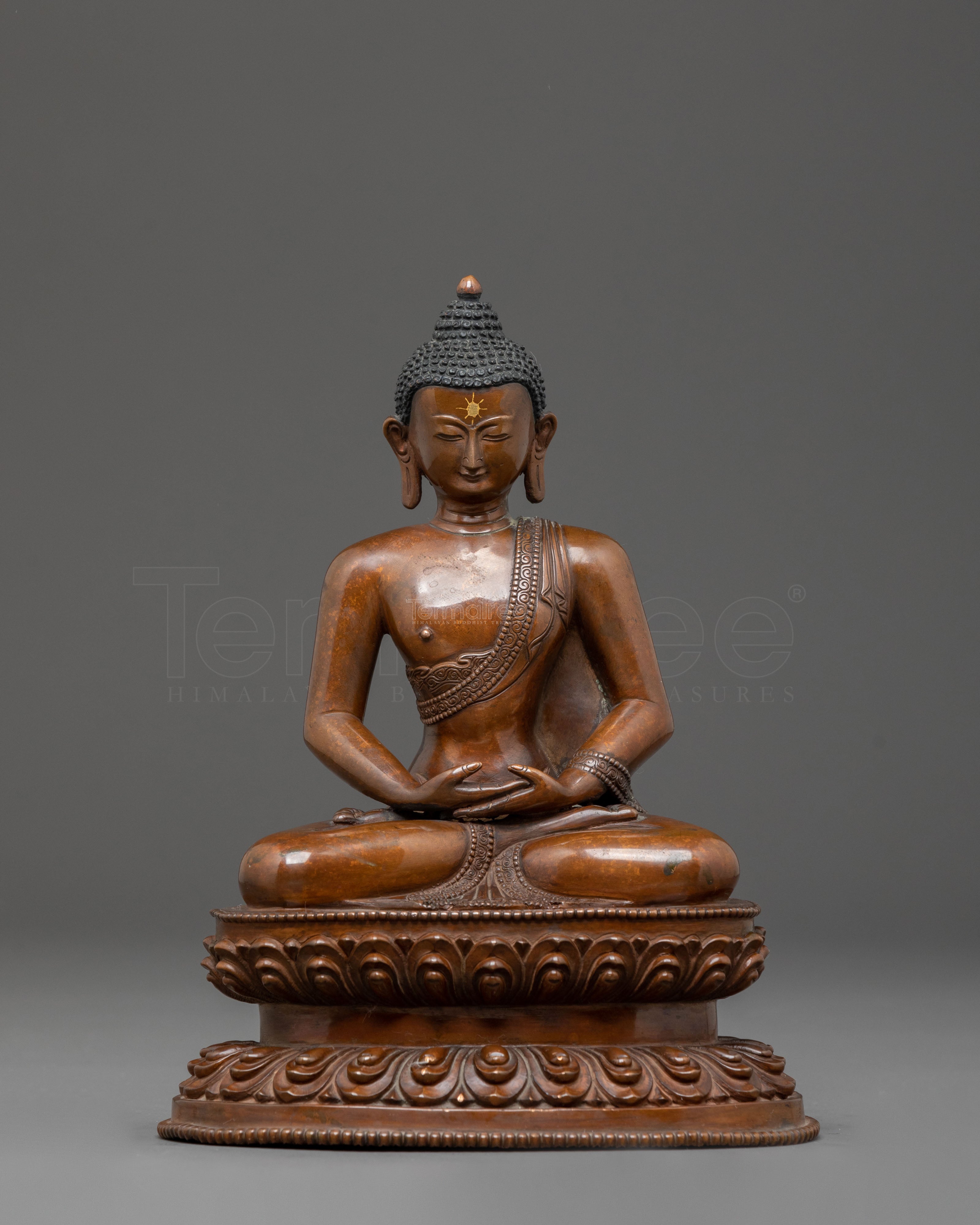 Handmade Dharmakara Buddha Golden Statue | Spiritual Decor