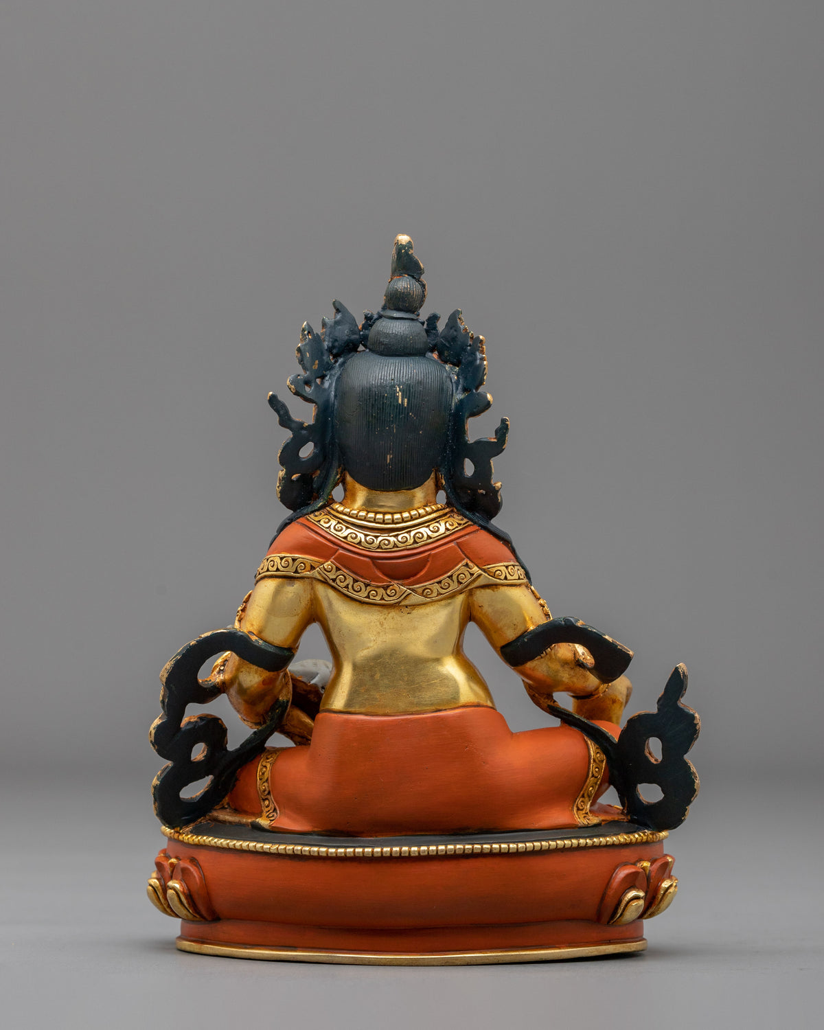 Dzambhala 24K Gold Plated Sculpture | Tibetan Figurine