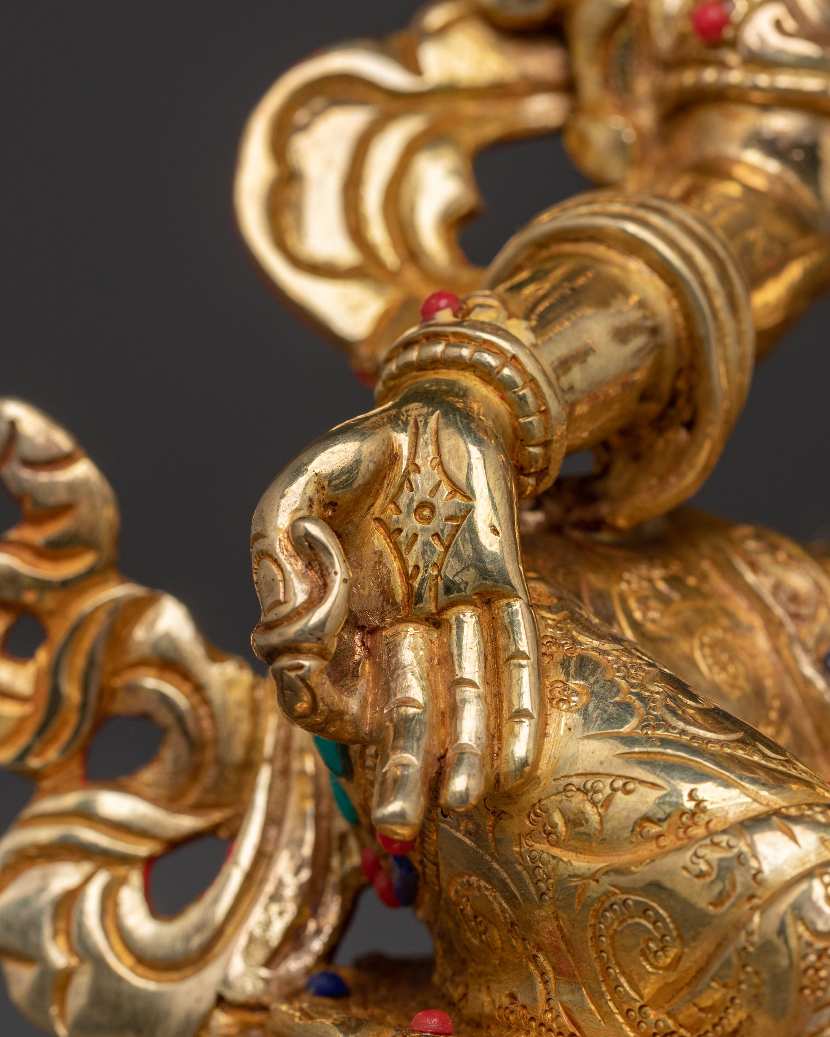 Guardian Green Tara 24K Gold Gilded Sculpture