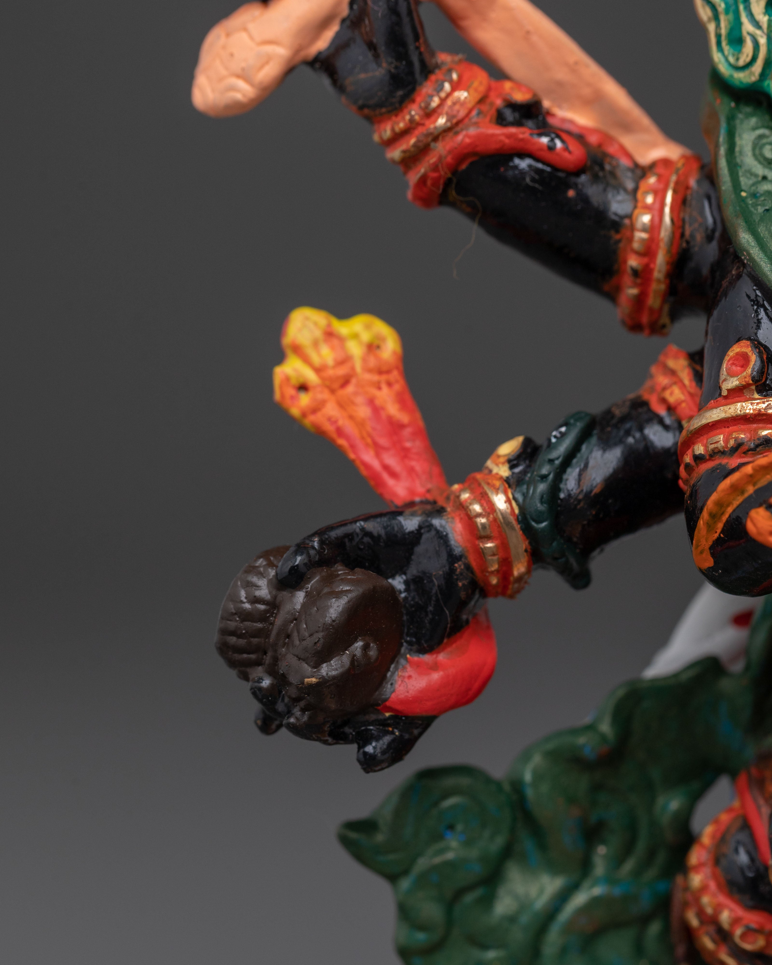 Sacred Statue of Six-Armed Mahakala: Fierce Protector