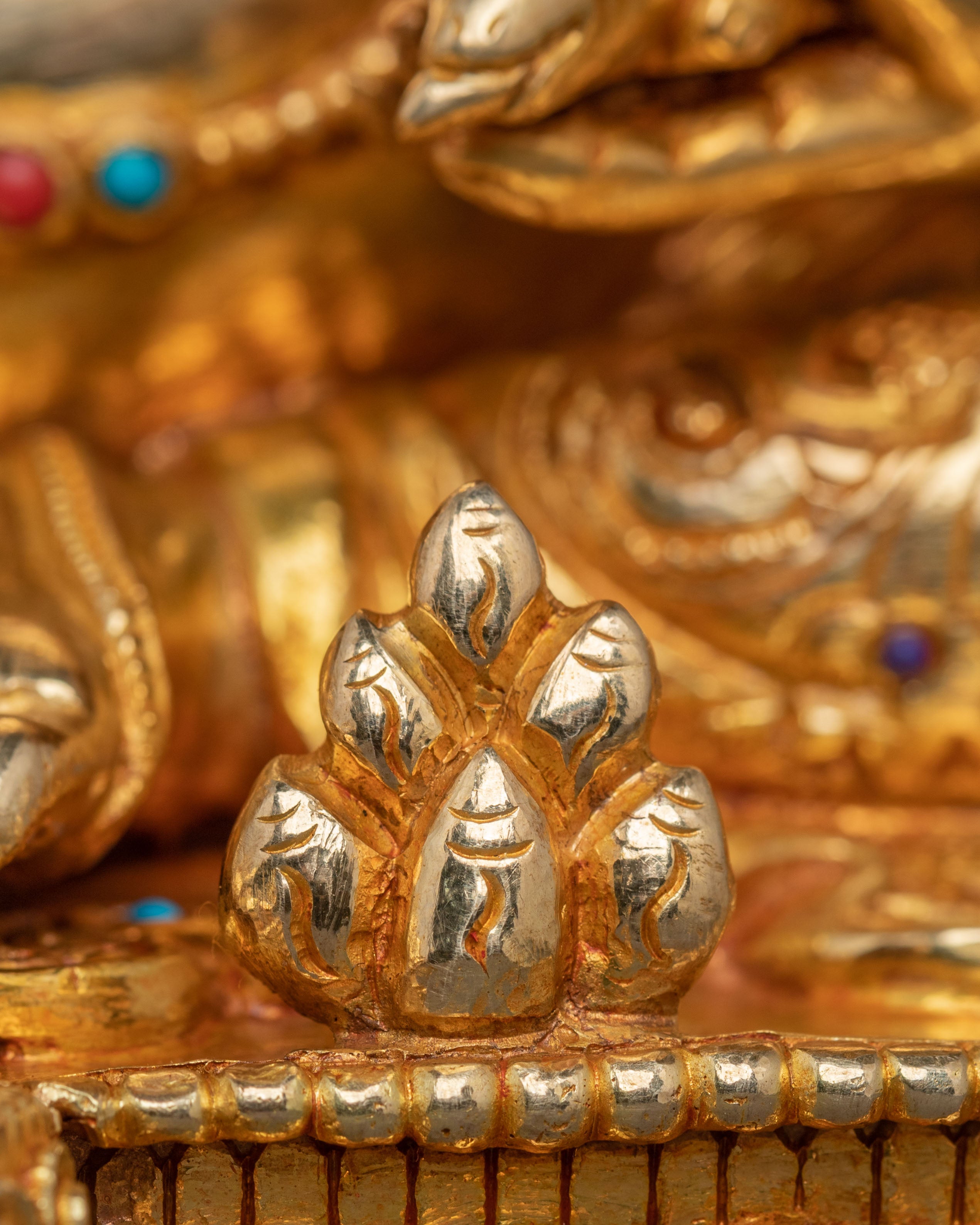 Wealth Bestowing Dzambhala Statue - Hand-Gilded Copper Art