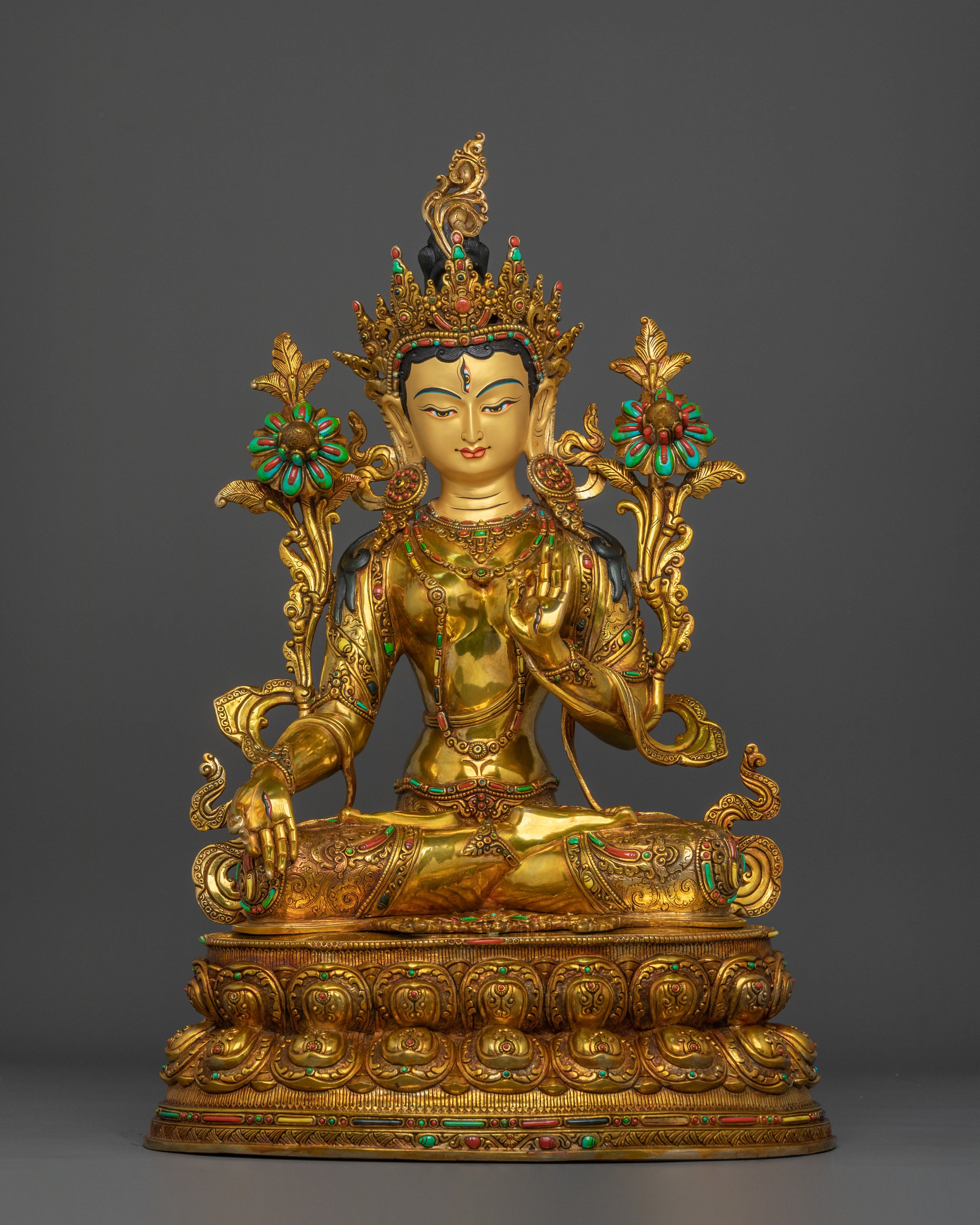 Handcrafted Three Long Life Deities Statue Set | Buddhist Longevity Sculpture