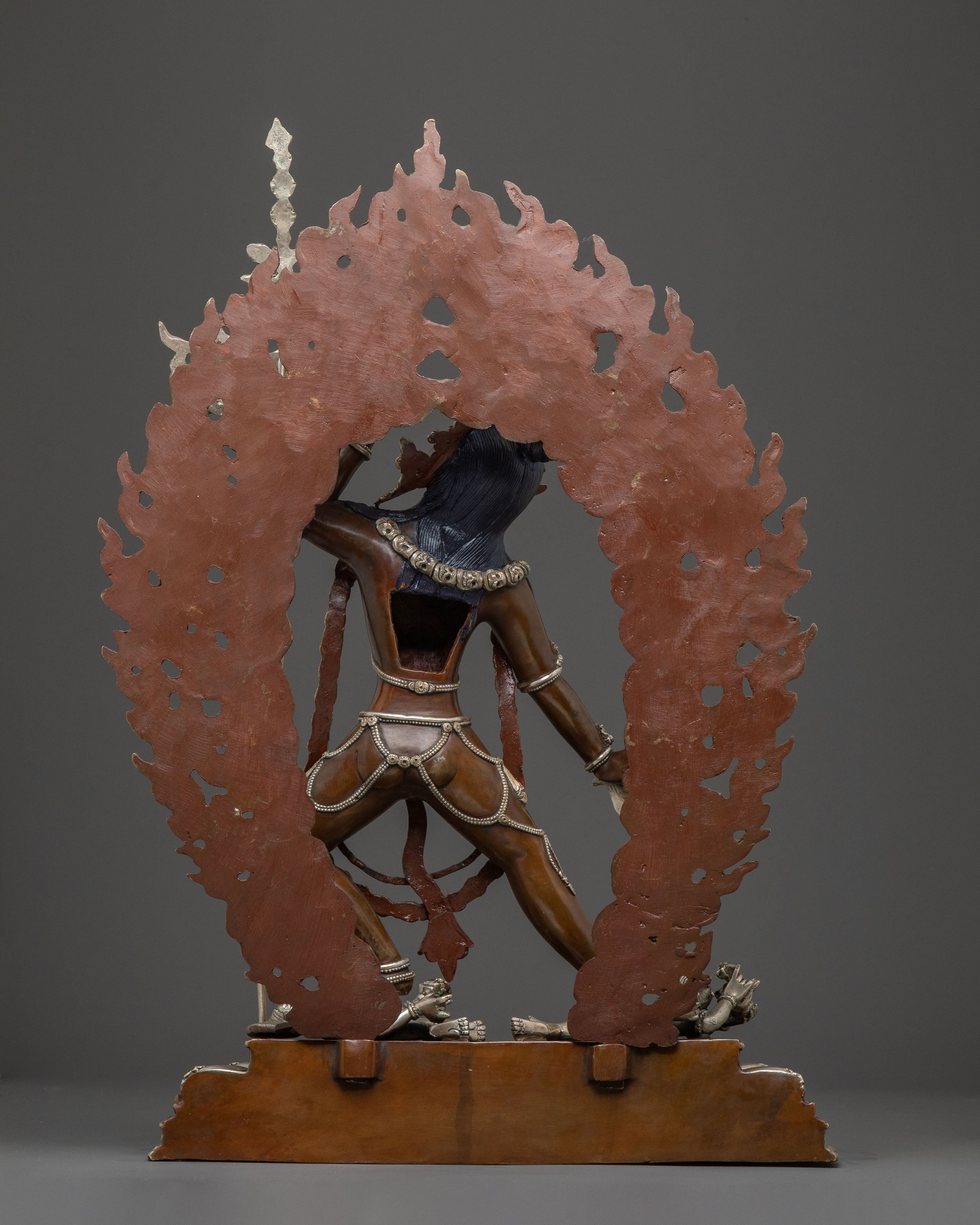 Handcrafted Vajrayogini Spiritual Statue: Radiant Silver Plating