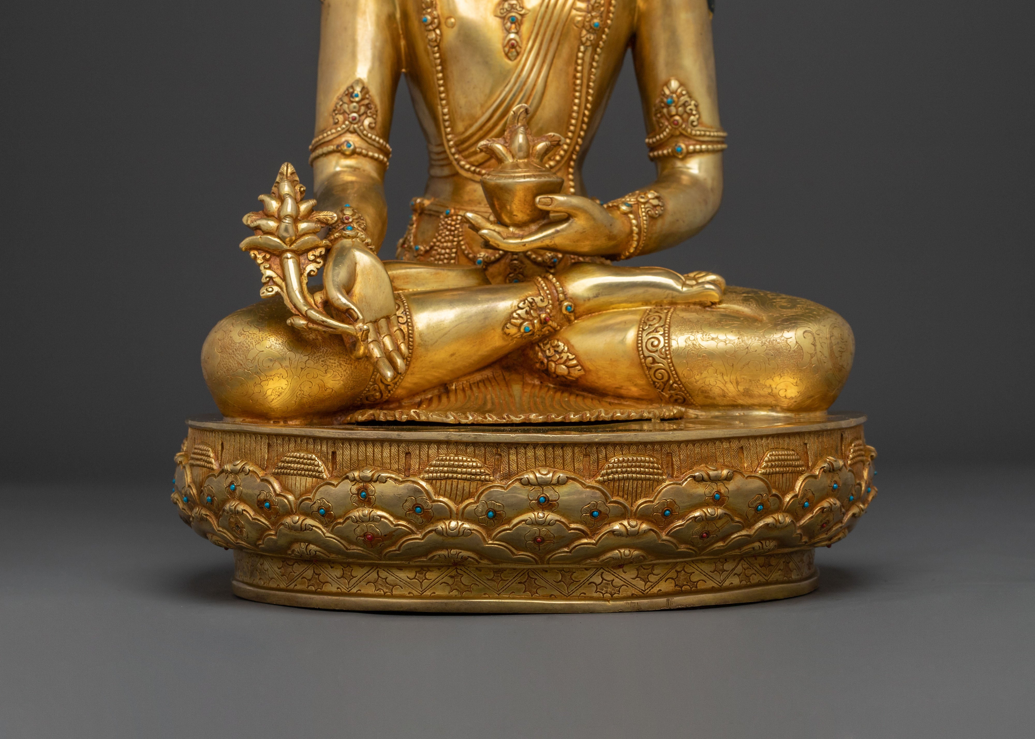 Crown Medicine Buddha Blessing Statue | Spiritual Healer