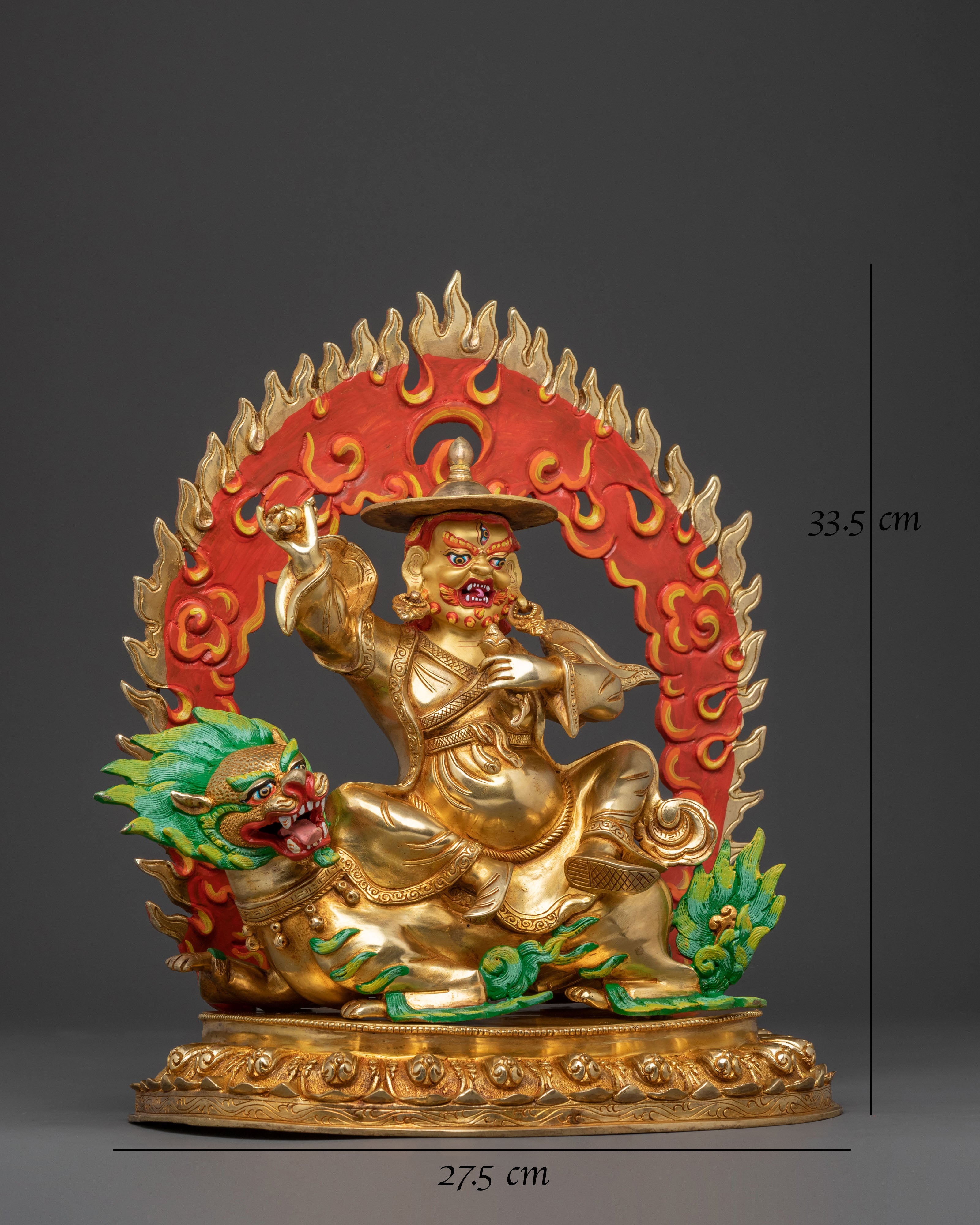 Dorje Legpa Vibrant Copper Statue