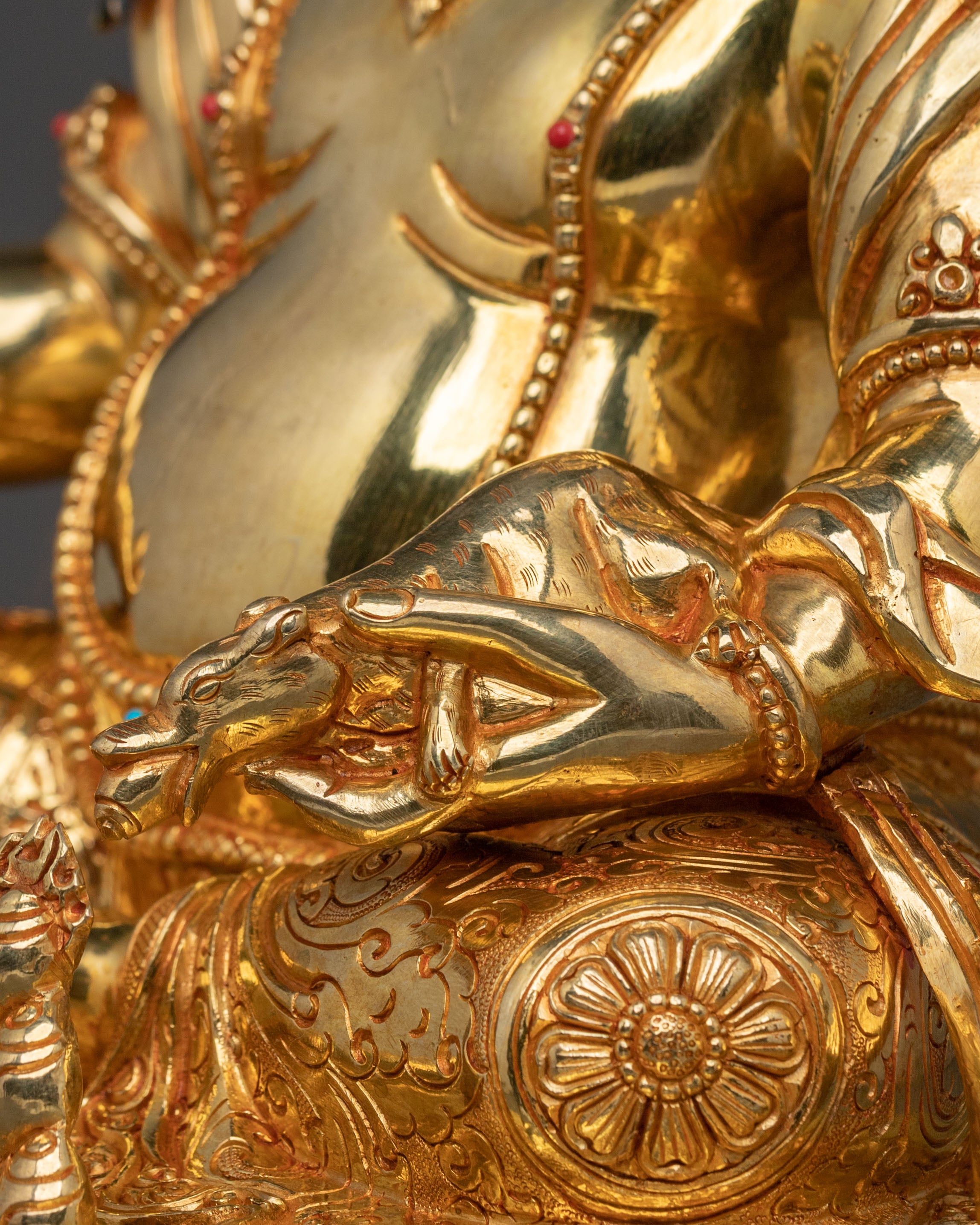 Dzambhala Statue | Handcrafted Golden Figurine