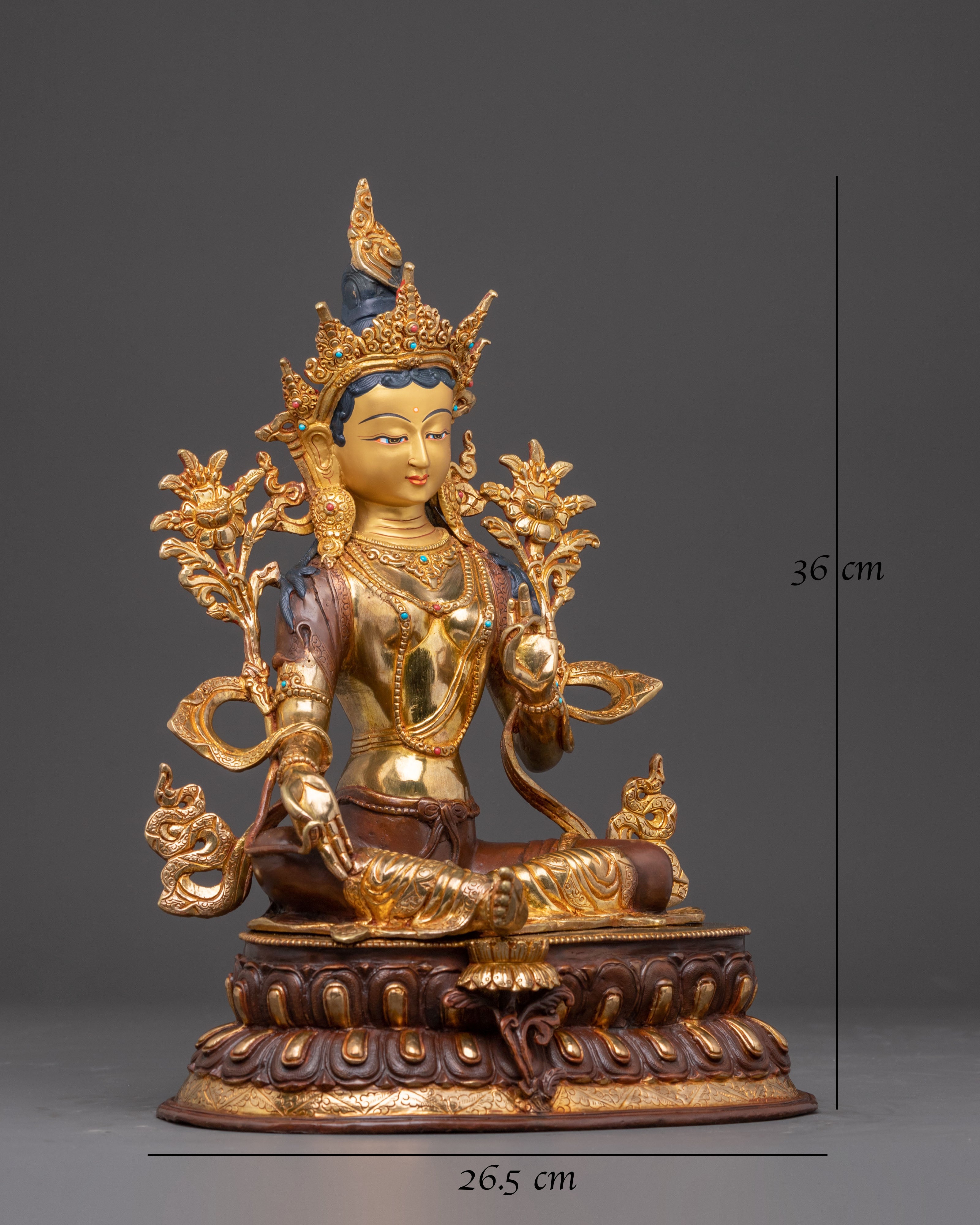 Green Tara Statue, Mother of Compassion and Love | Tibetan Sculpture