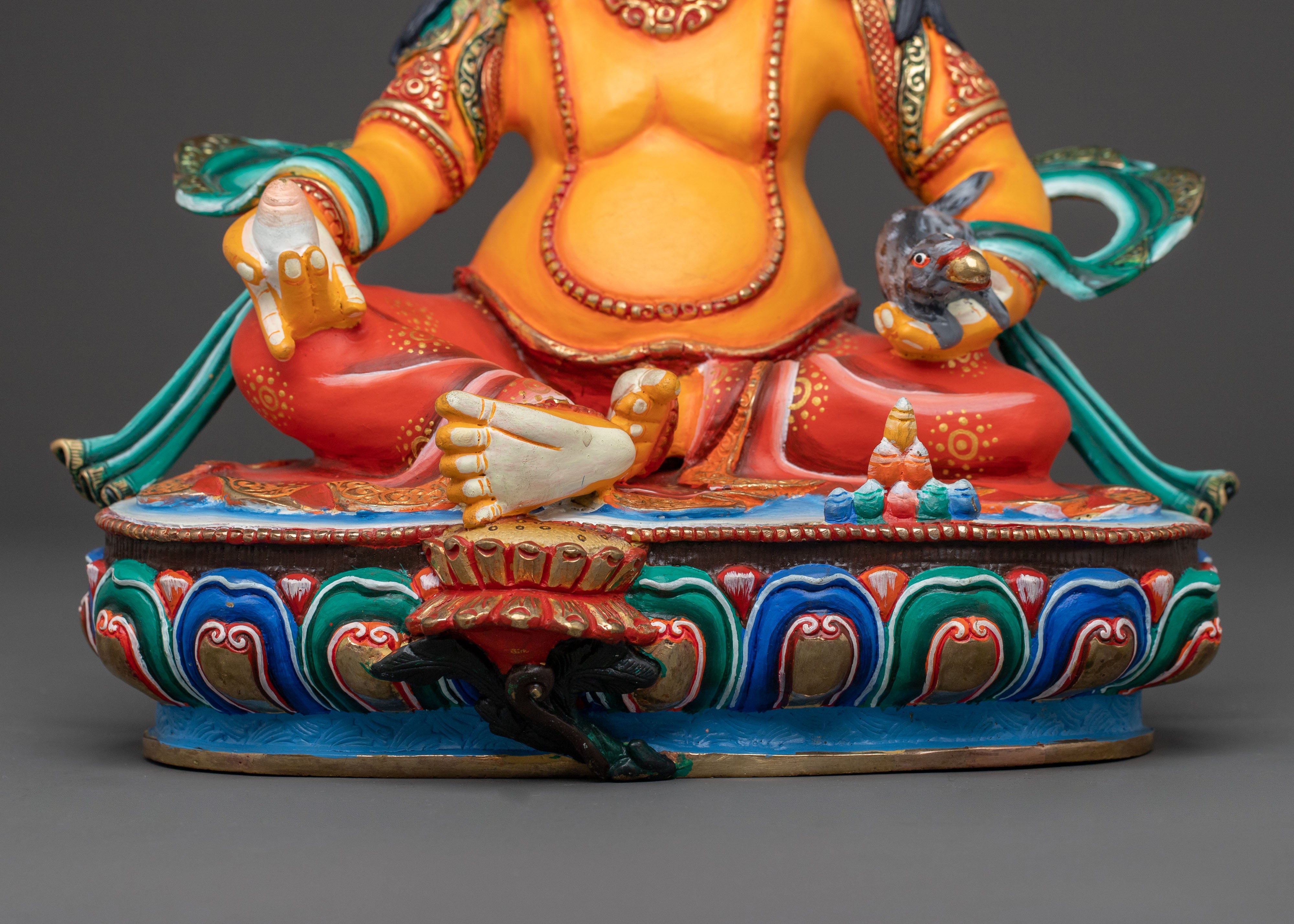 Wealth Deity Dzambhala Idol | Tibetan Buddhist Prosperity Statue