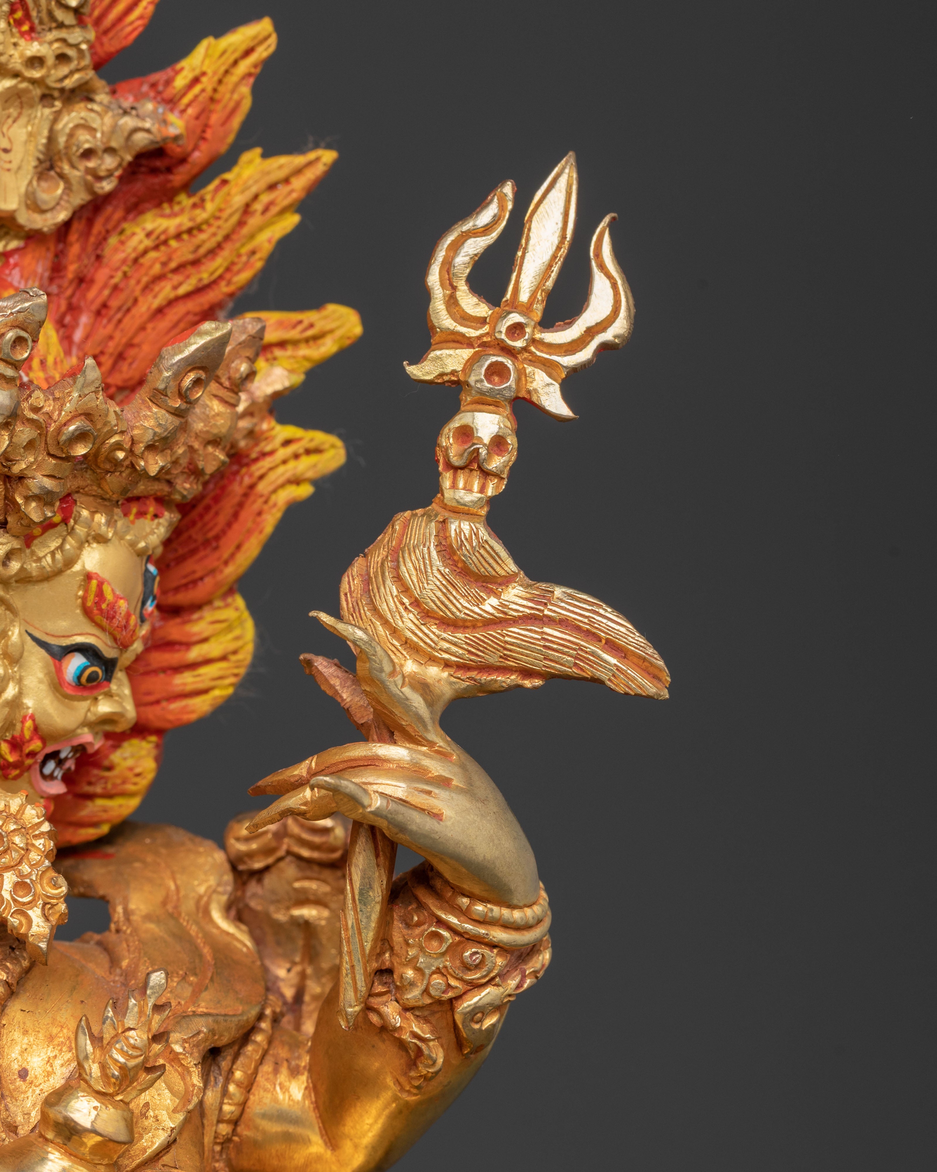 Four Armed Mahakala Spiritual Statue | Altar Decor