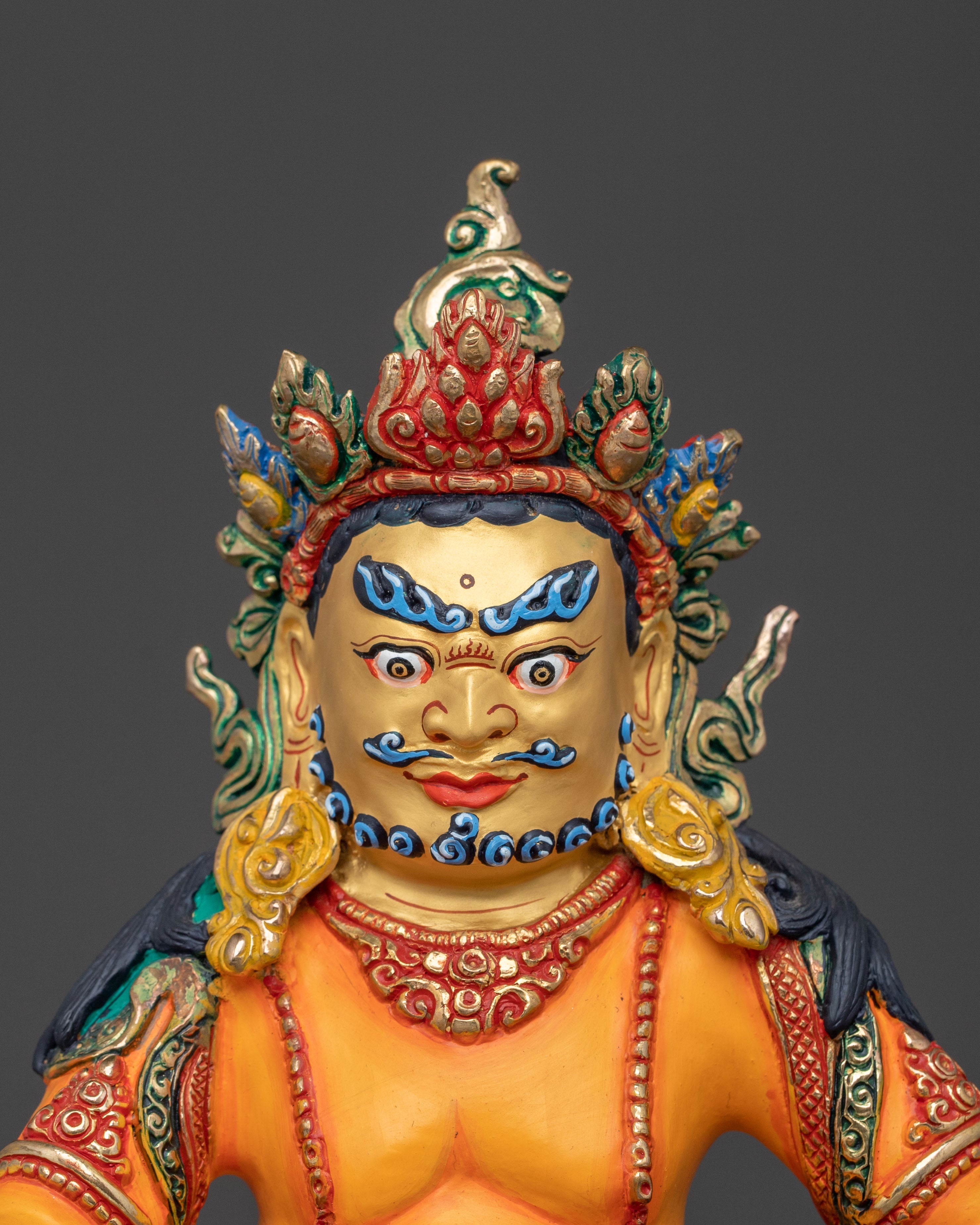 Wealth Deity Dzambhala Idol | Tibetan Buddhist Prosperity Statue