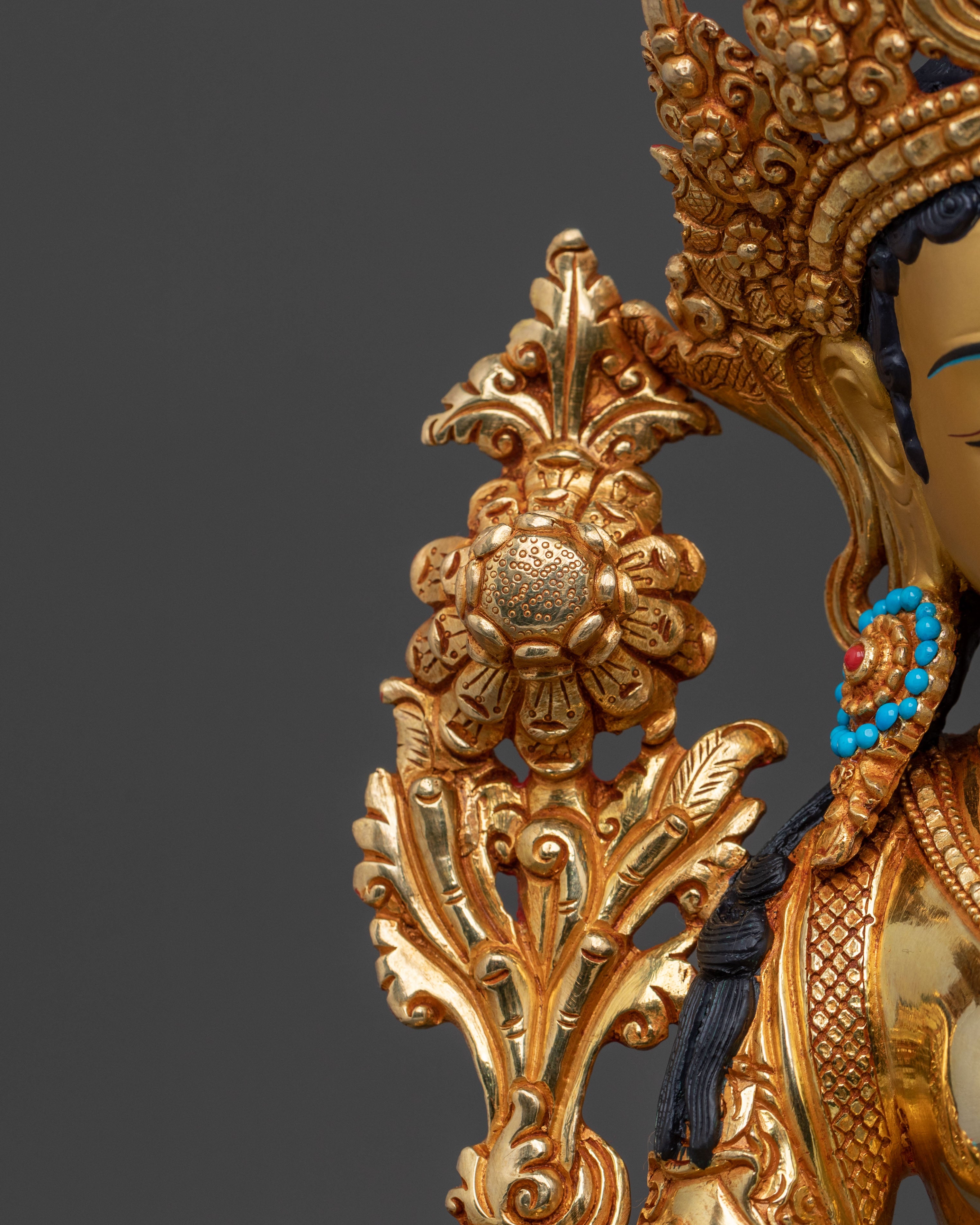 Tibetan Buddhist Goddess Green Tara Figurine | Goddess of Compassion