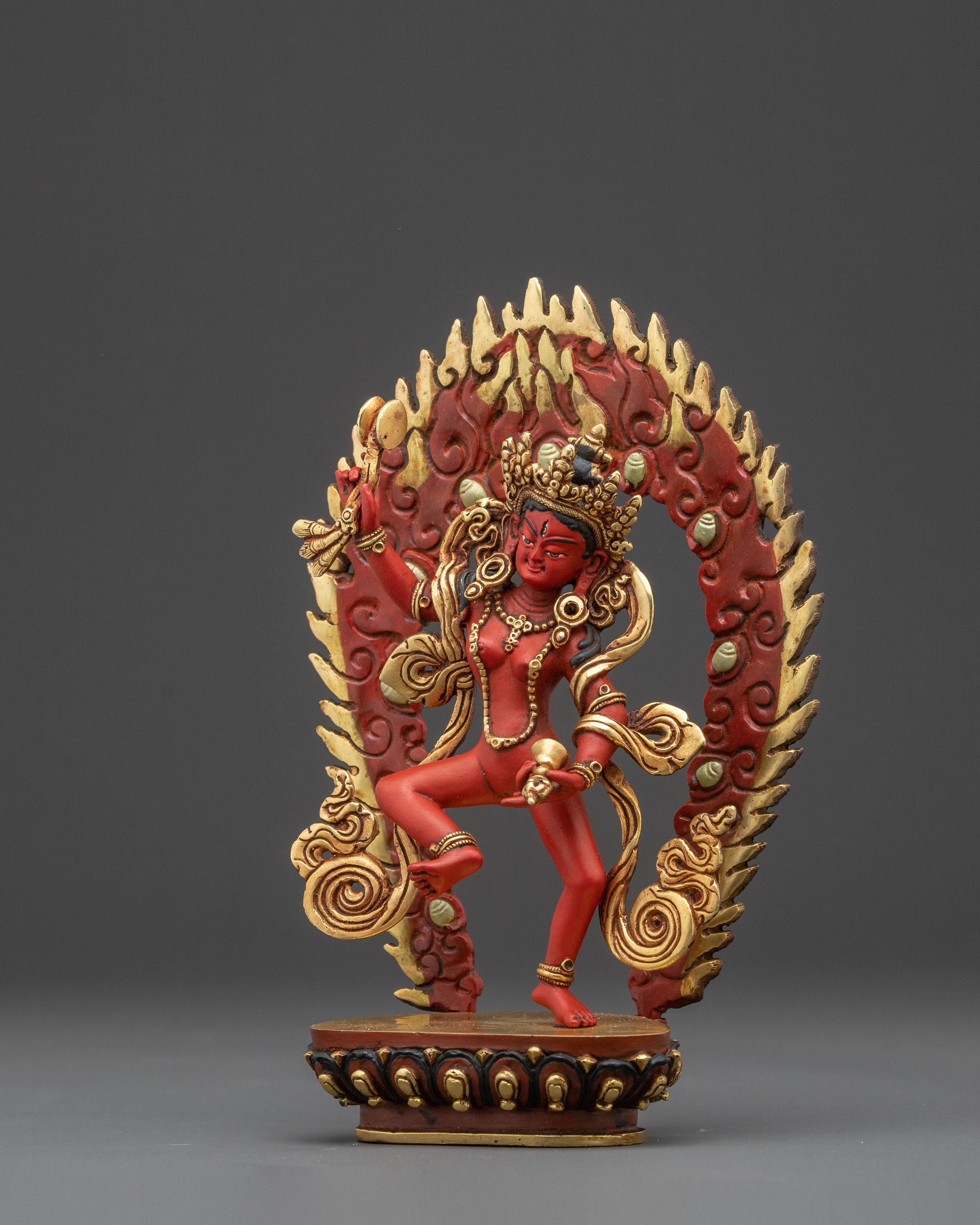 Spiritual Statue of Machig Labdron – Hand-Painted Silver Plating Statue