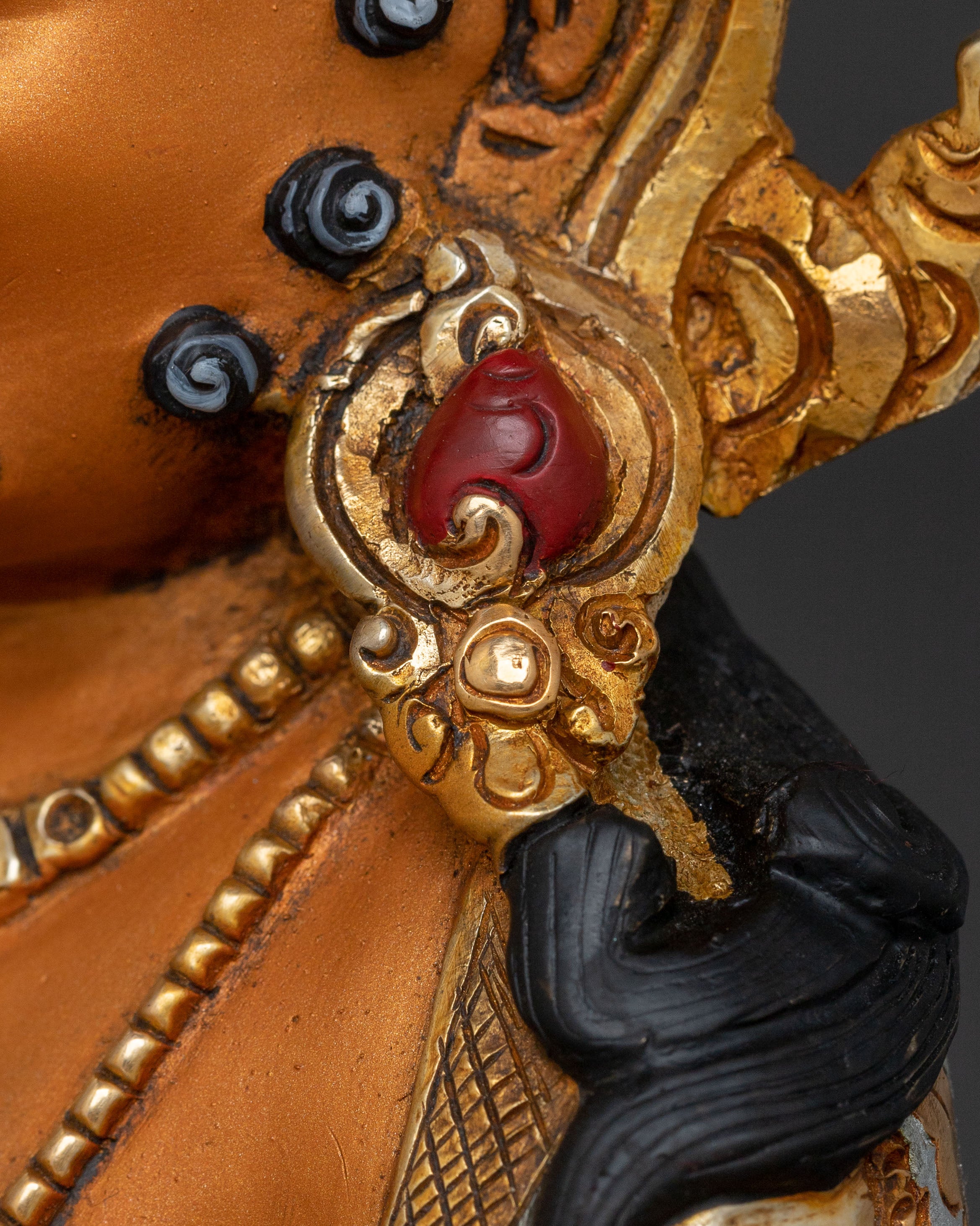 Dzambhala God of Wealth Handcrafted Statue — Gilded Copper Masterpiece