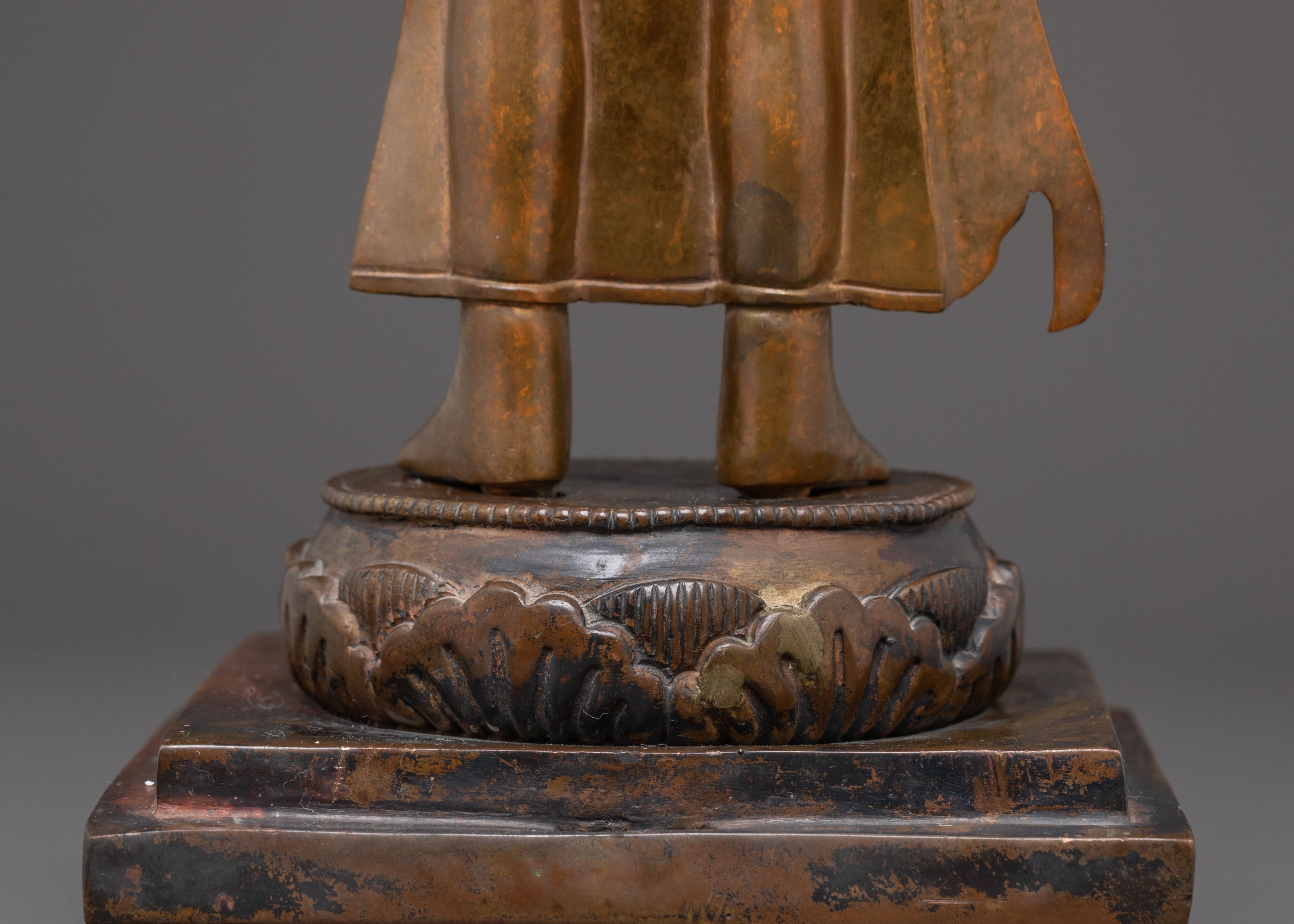 Standing Maitreya Buddha Copper Statue | The Future Buddha