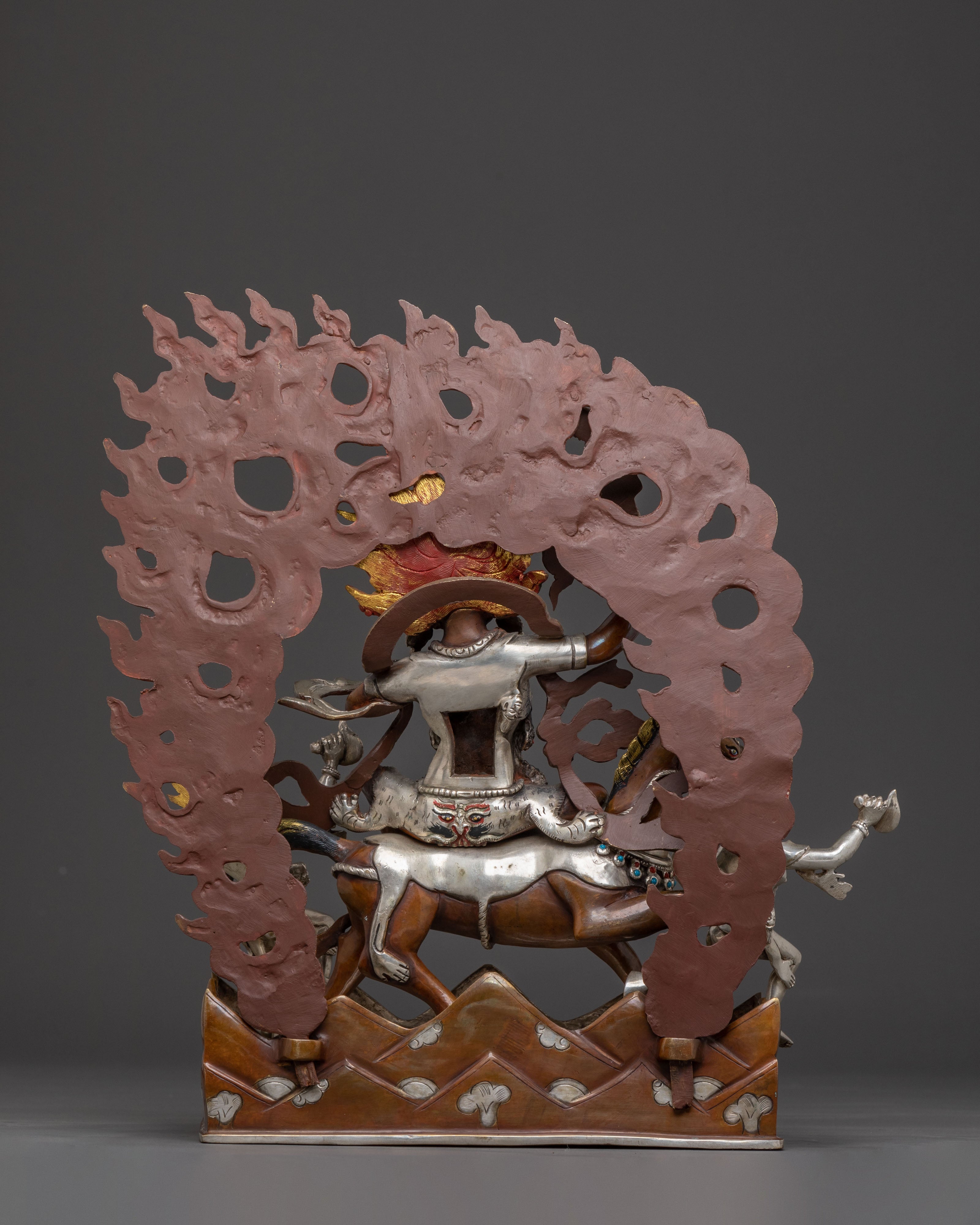 Palden Lhamo Sacred Copper Statue | Buddhist Guardian Sculpture