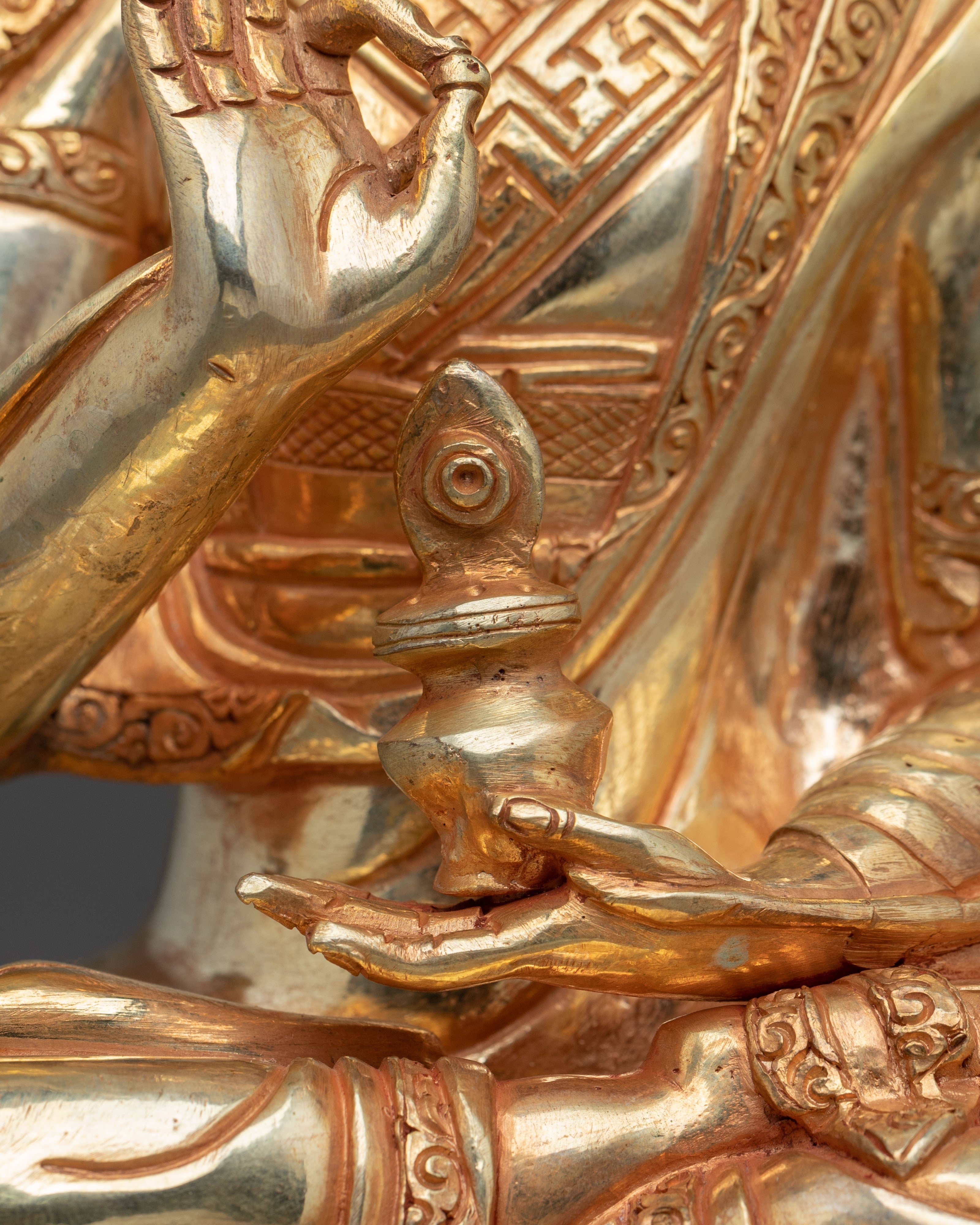 Tsongkhapa Golden Sculpture | Tibetan Buddhist Master