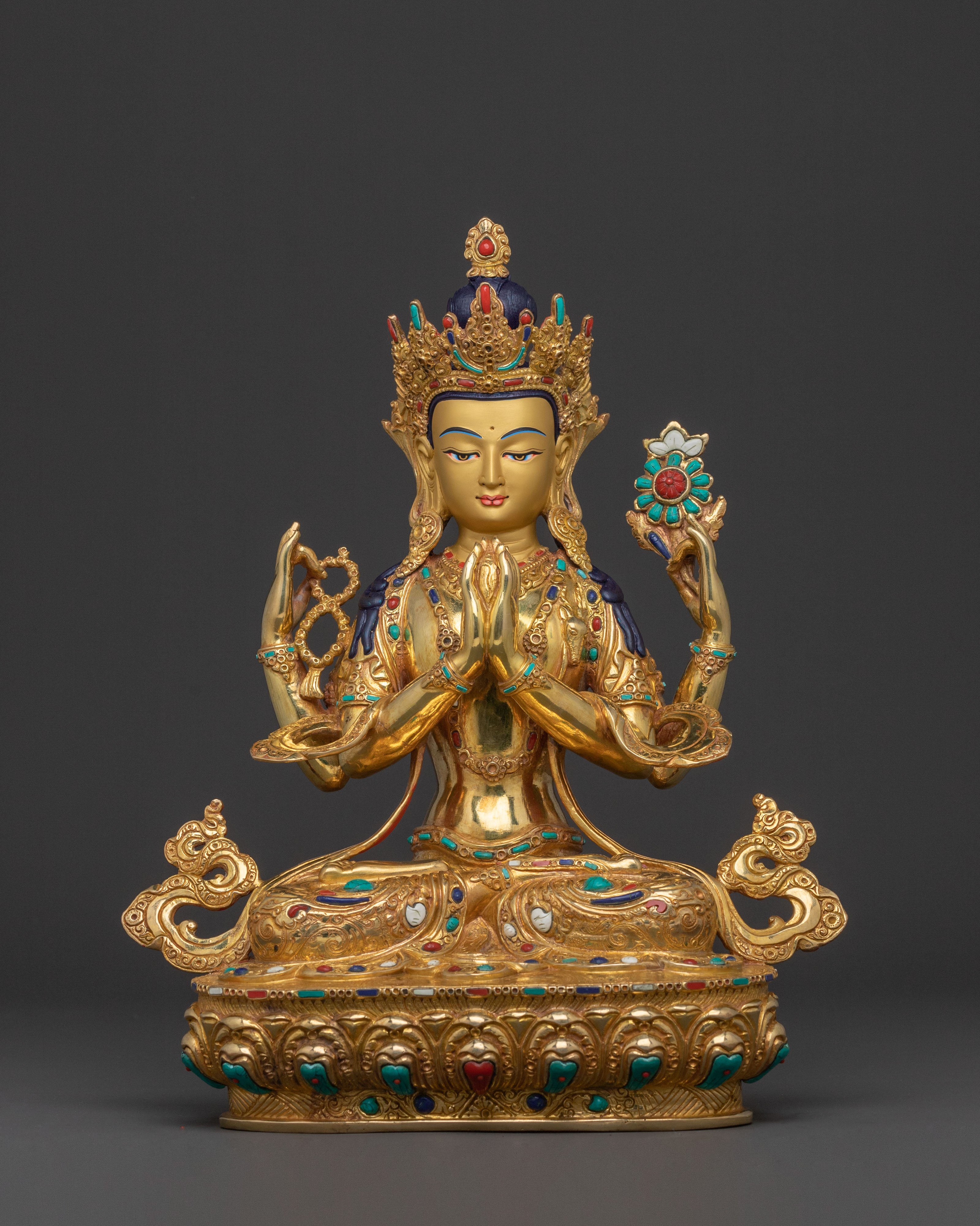 Chenrezig Peaceful Protector Statue: Symbol of Compassion and Protection