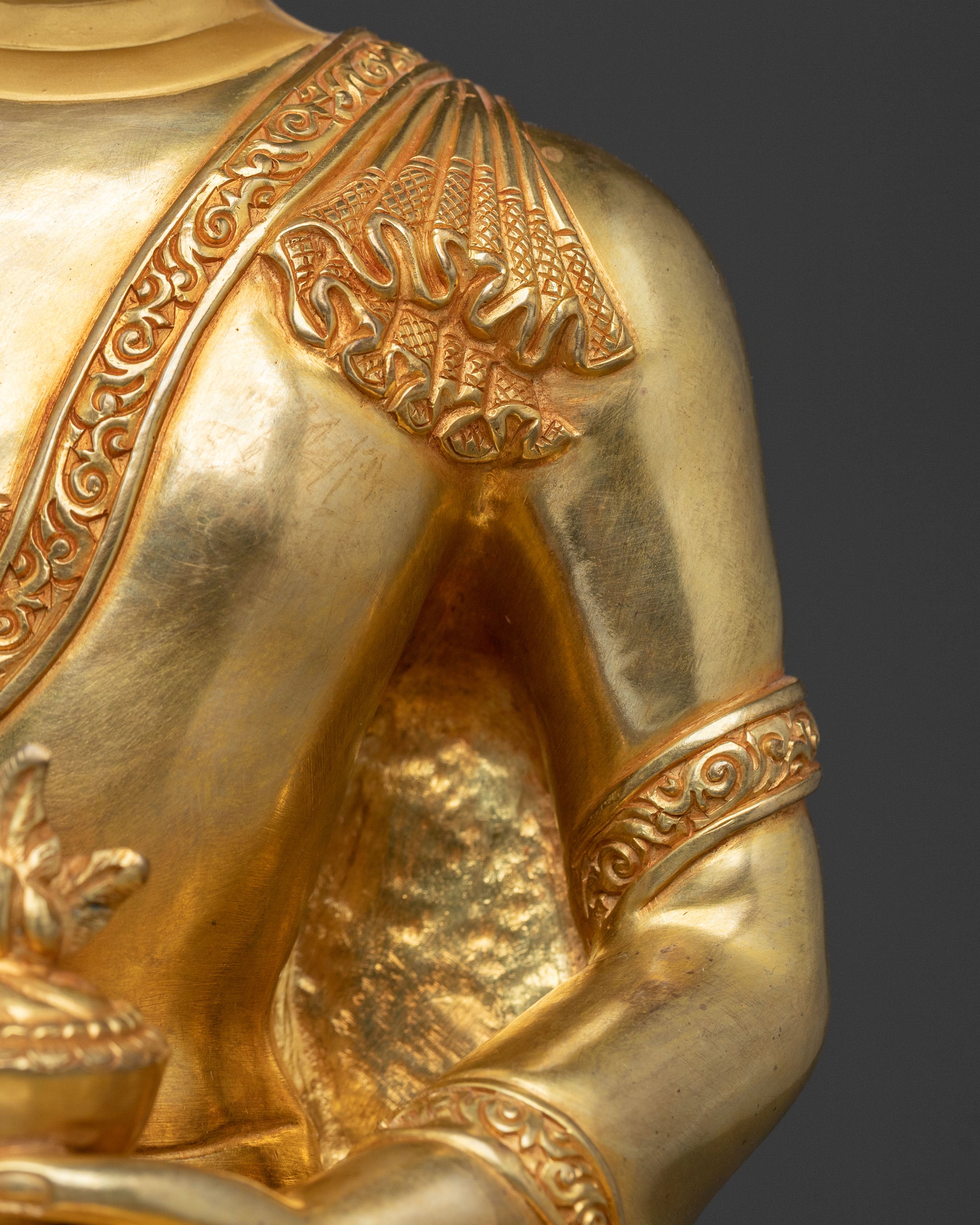 Medicine Buddha Statue | 24k Gold Gilded Serenity