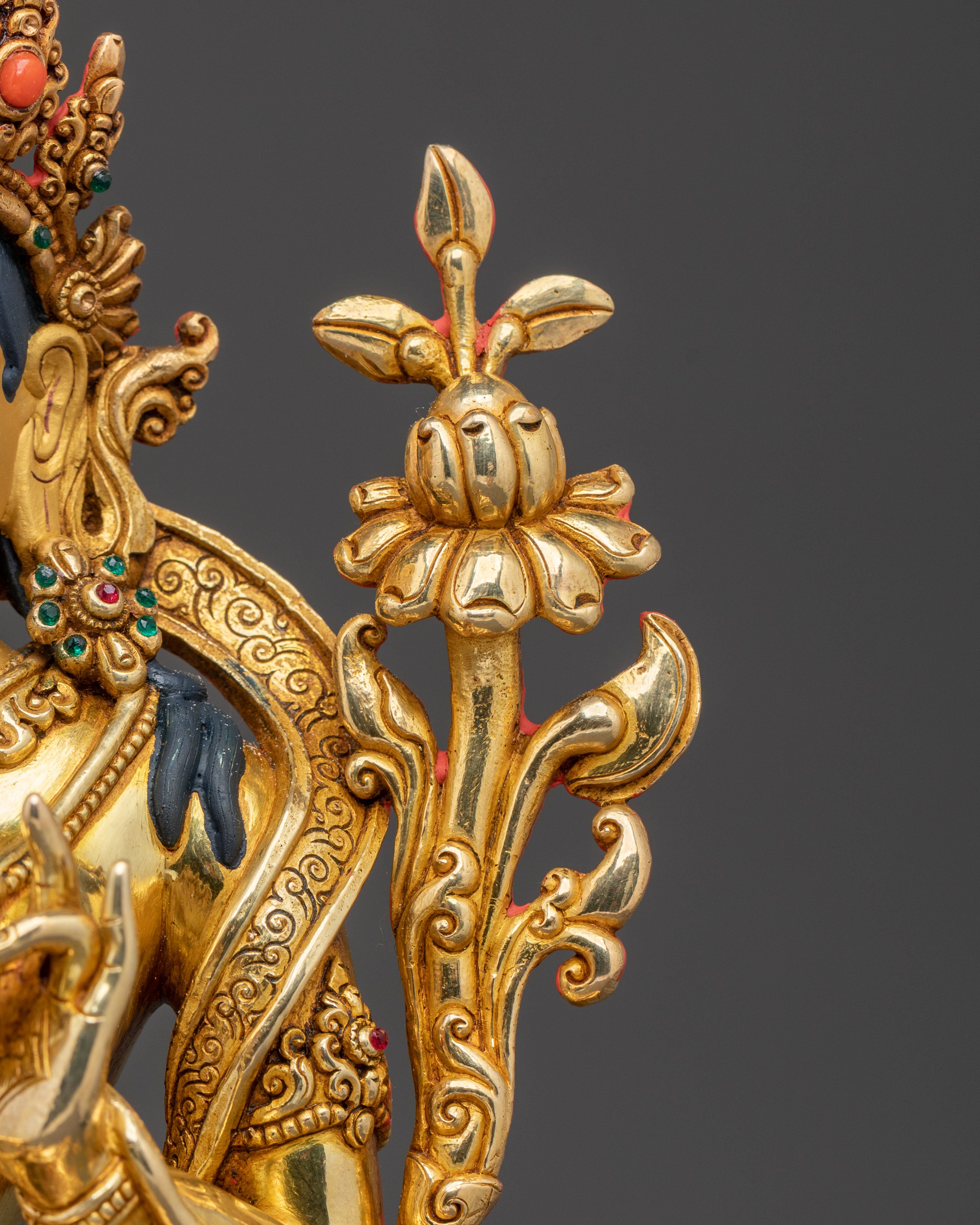 Green Tara Statue Liberator of Suffering | Hand-Gilded Elegance