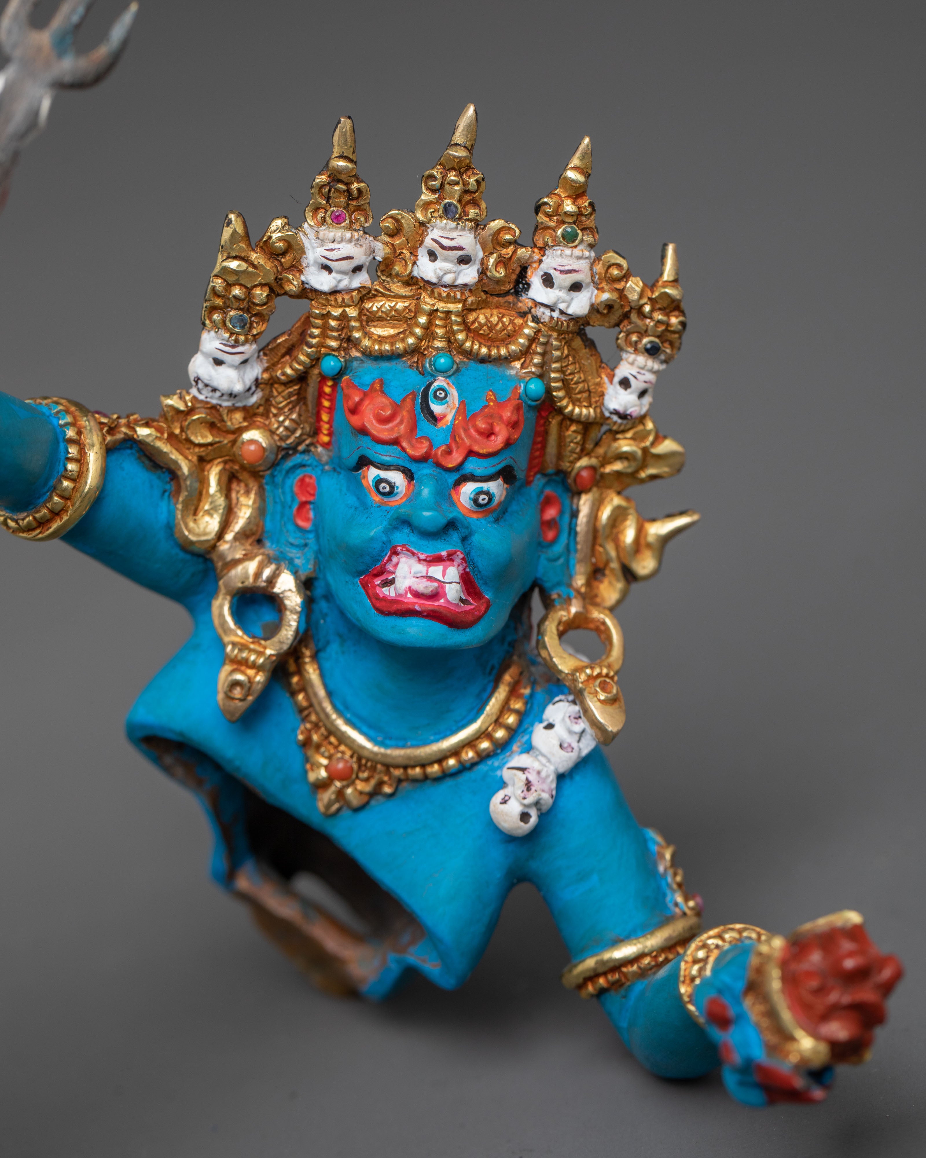 Vajrakilaya Wrathful Deity Sculpture | Buddhist Altar Decor