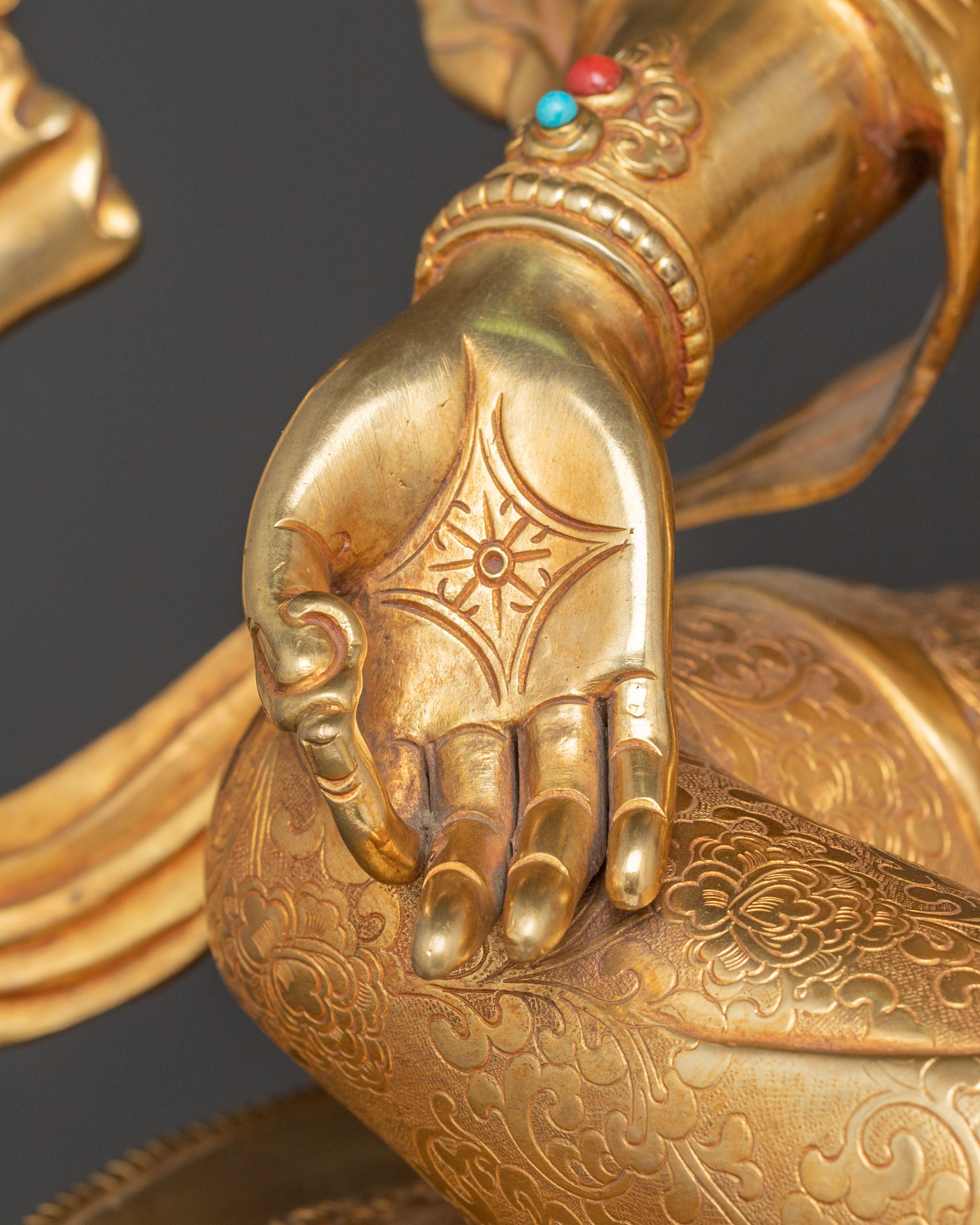 Handmade Green Tara Golden Statue | Mother of Liberation