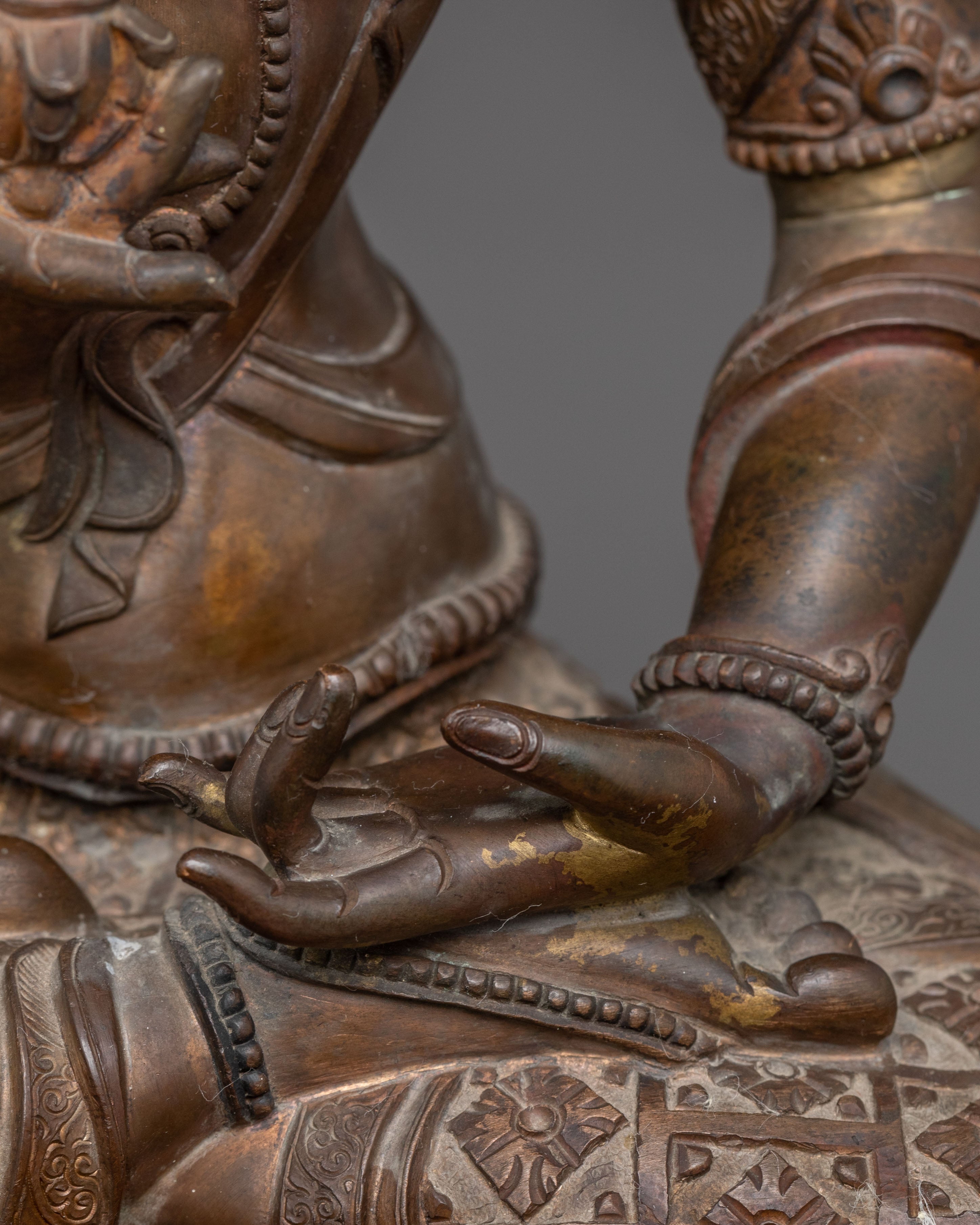 Handcrafted Dorje Sempa Statue of Purification – Exquisite Oxidized Copper