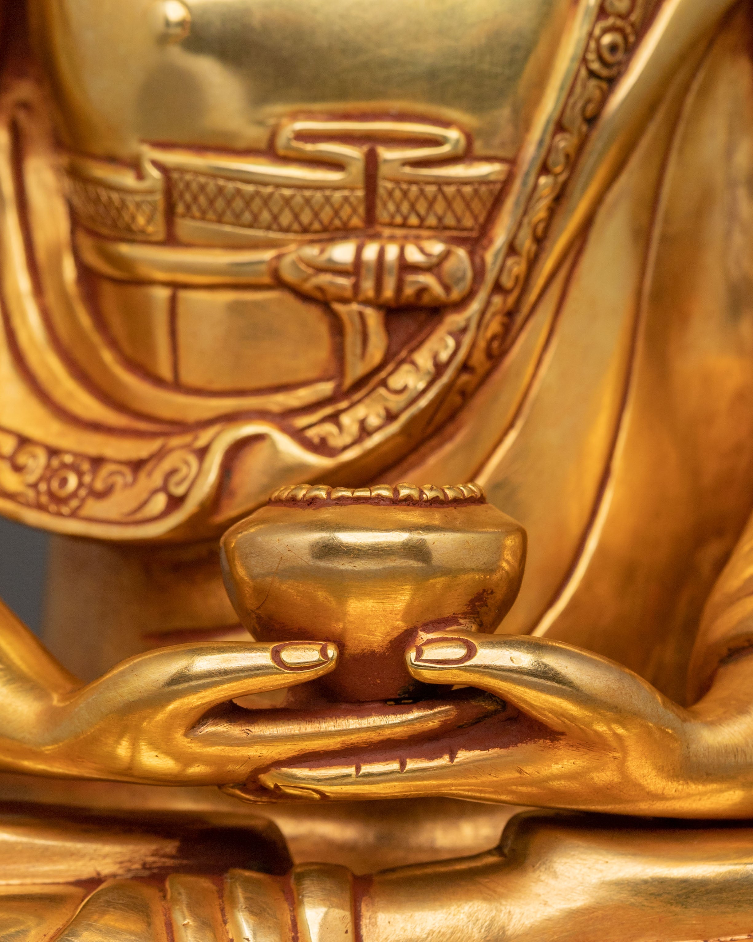 Hand Carved Amitabha Buddha Sacred Statue | Symbol of Infinite Light
