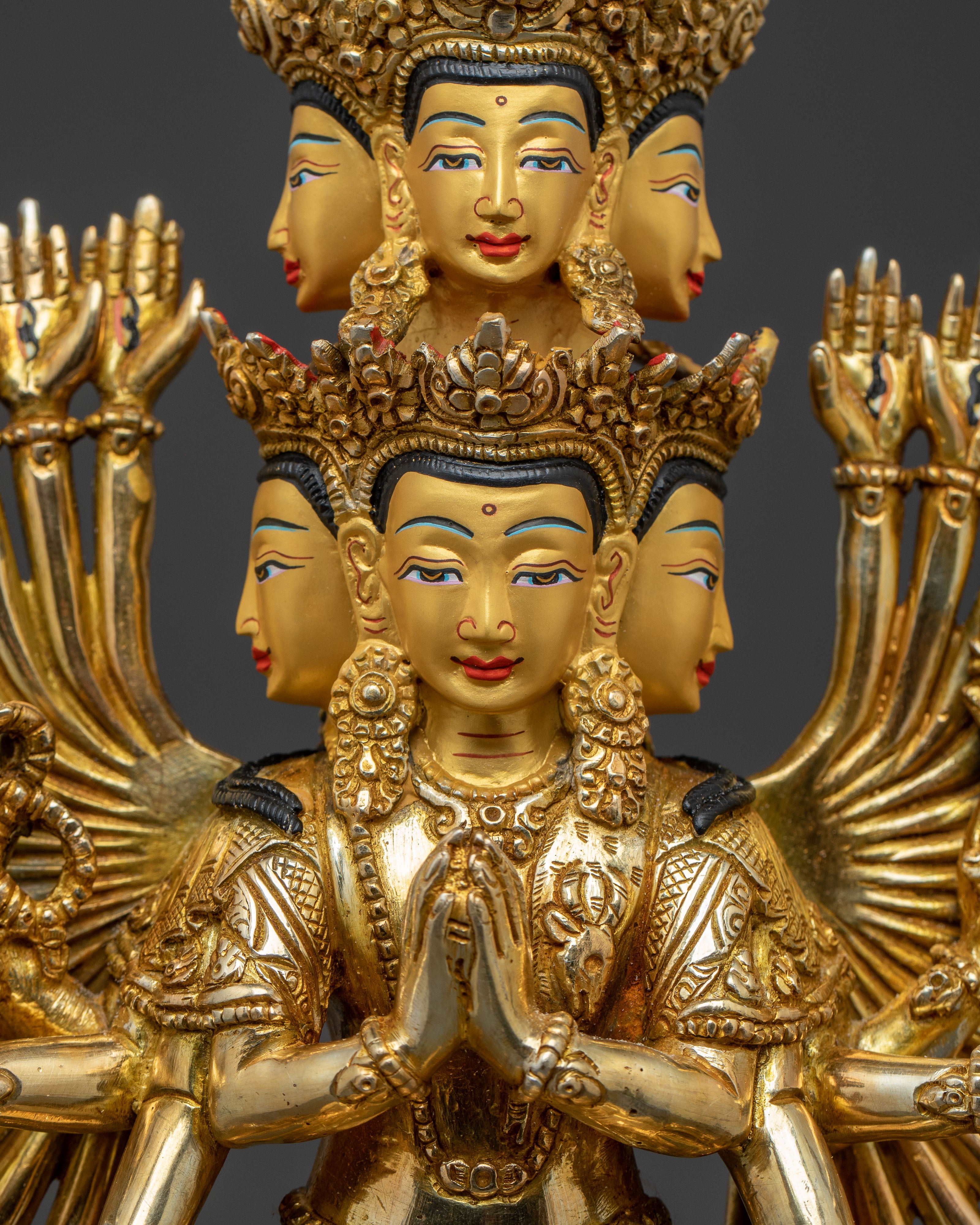 Nepalese 1000 Armed Chenrezig Statue | Tibetan Bodhisattva of Compassion