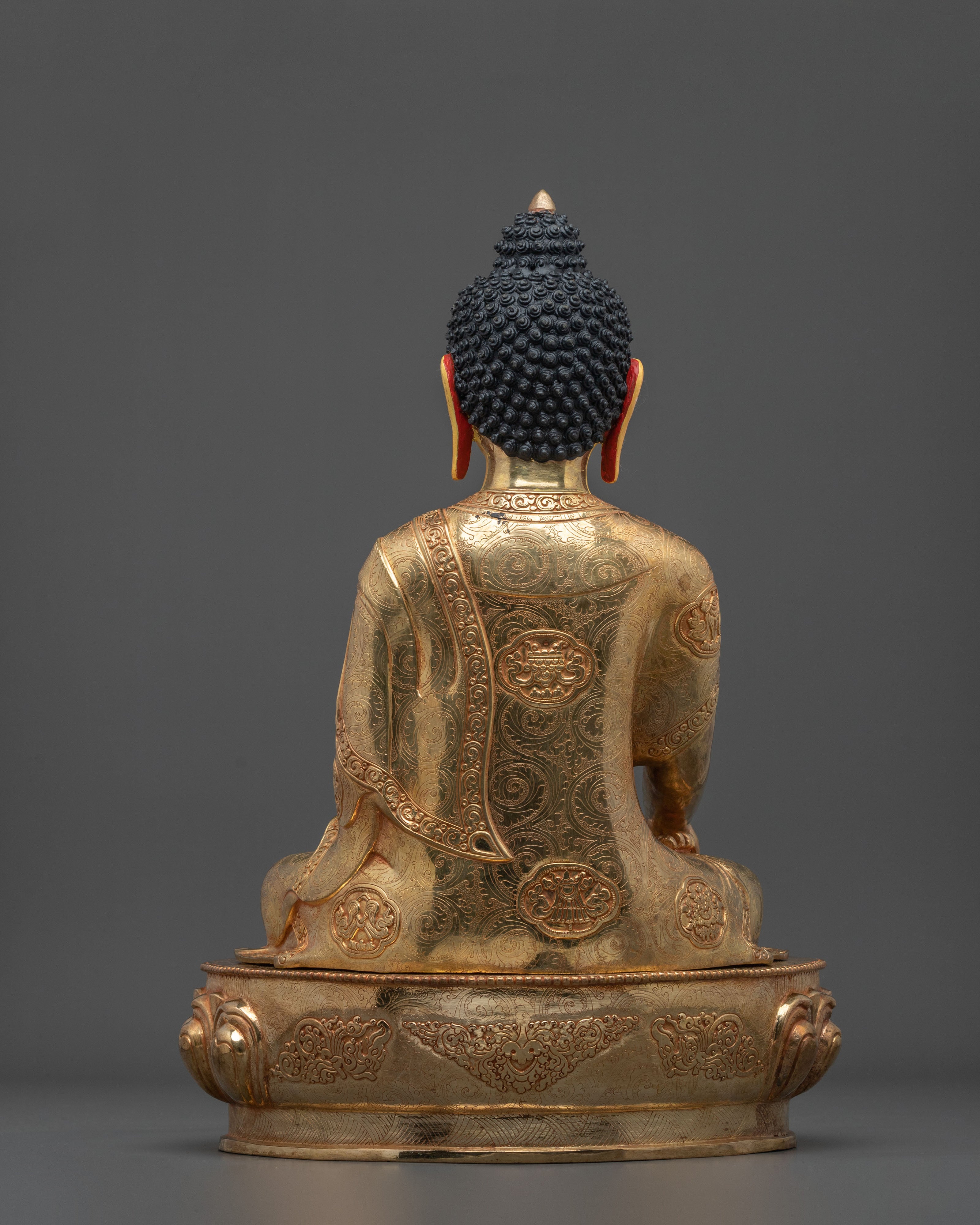 Shakyamuni Buddha Statue | Serene 24K Gold-Plated Figurine
