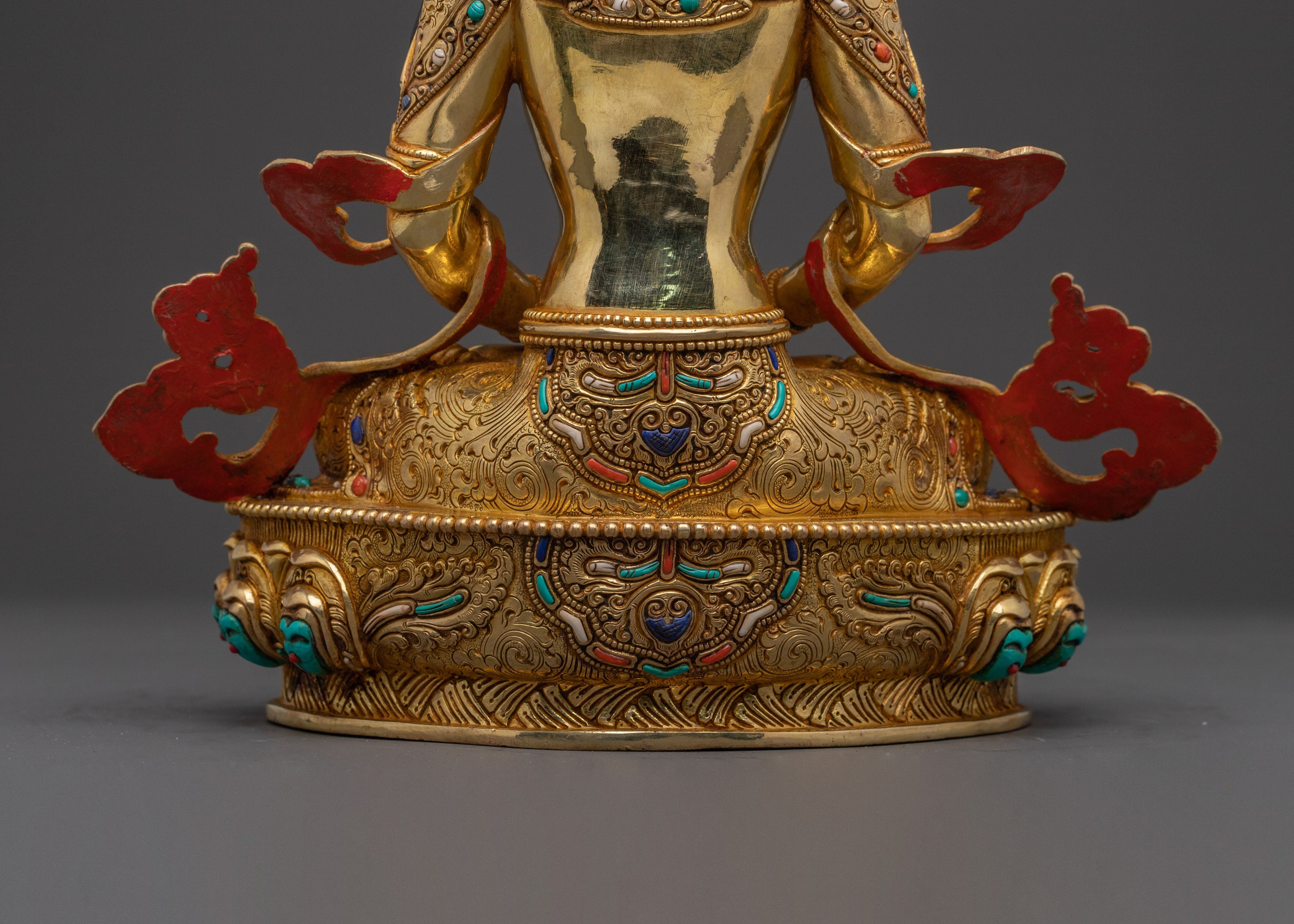 Amitayus Compassion and Healing Statue – 24K Gold Gilded